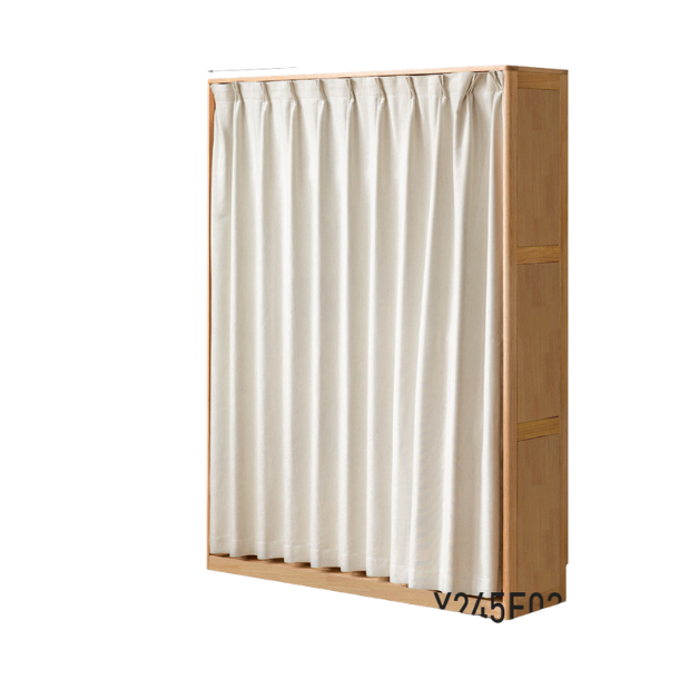 Oak Solid Wood Wardrobe Thin Cloth Curtain
