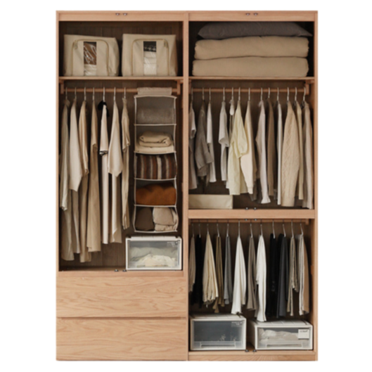 Oak Solid Wood Sliding Door Wardrobe.