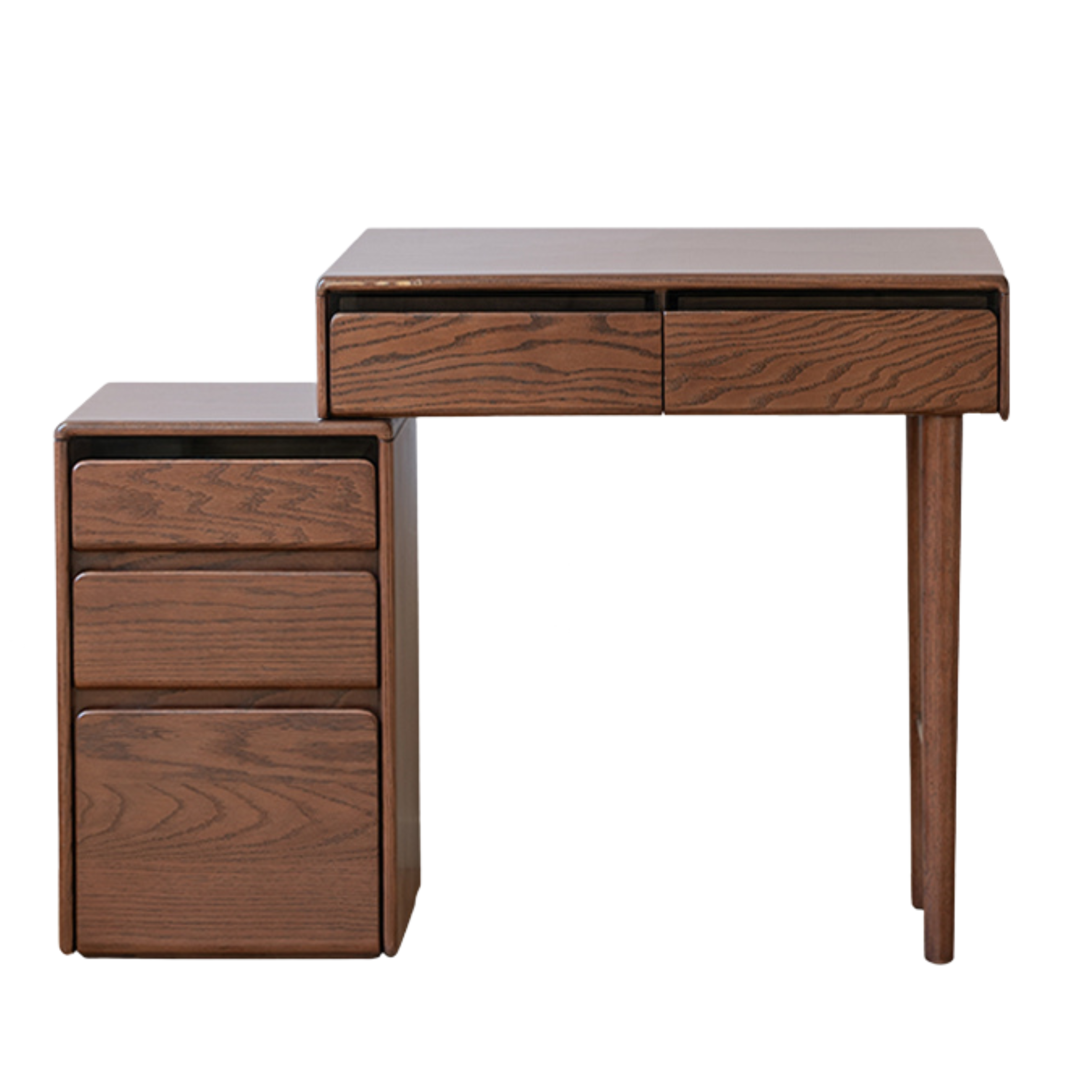 Oak Solid Wood Retractable Modern Dressing Table.