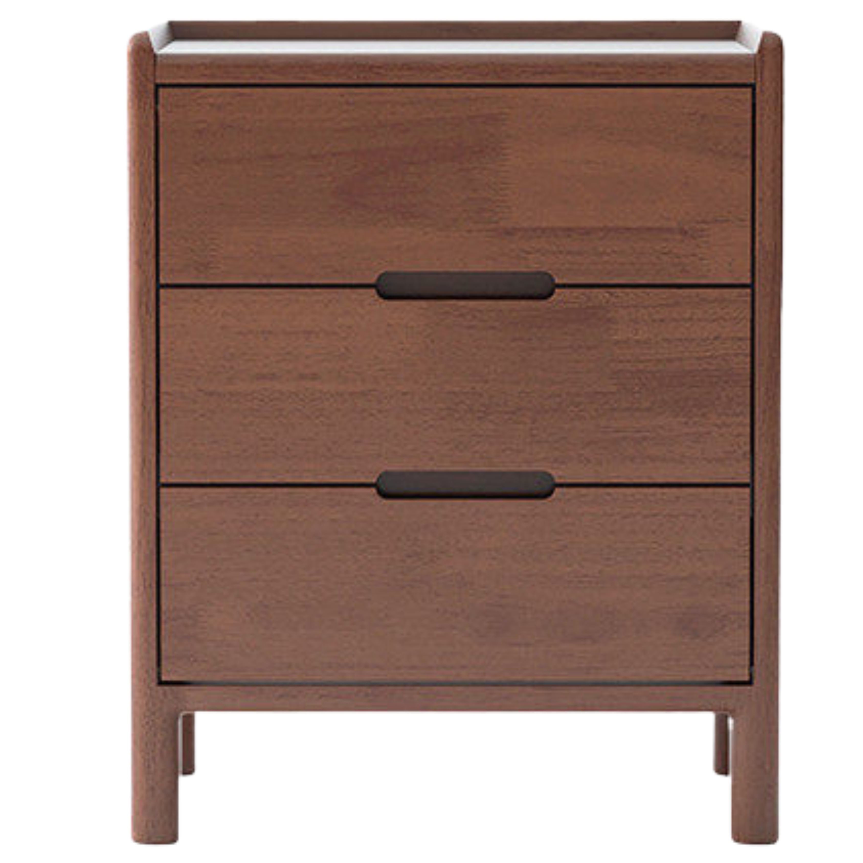 Oak Solid Wood, Solid Rubberwood Nordic Modern Nightstand.
