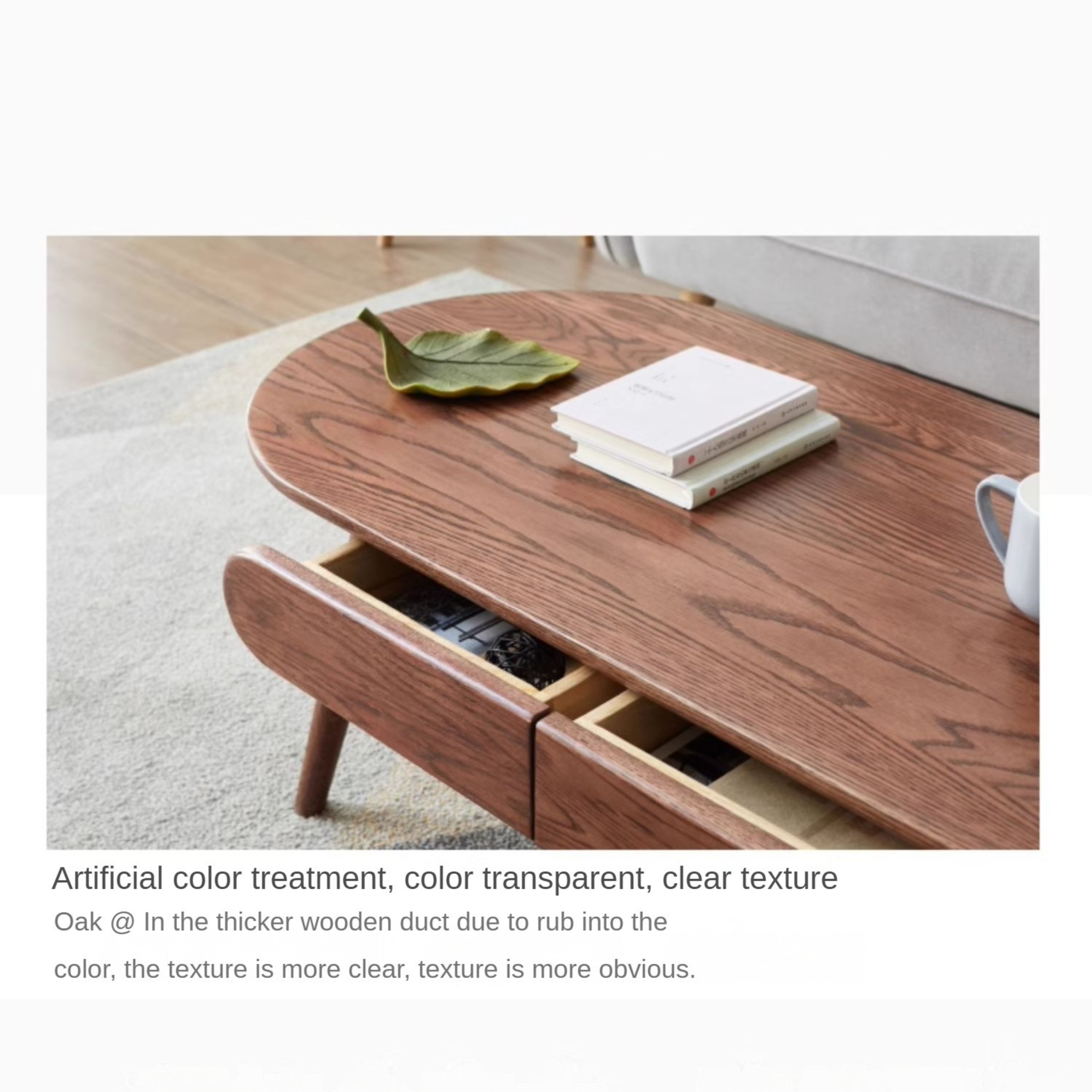 Oak Solid Wood Coffee Table