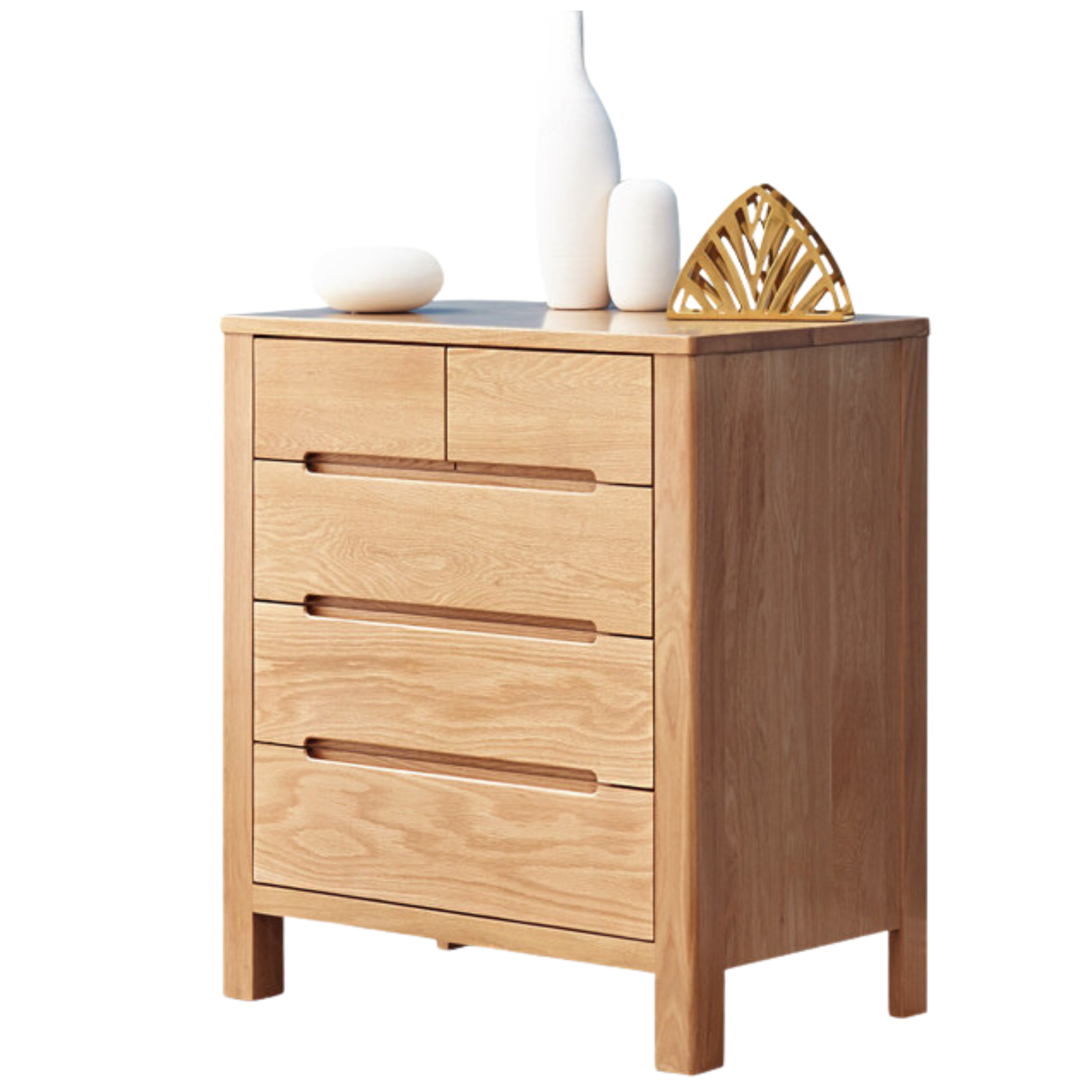 Oak Solid Wood Chest of Drawers)