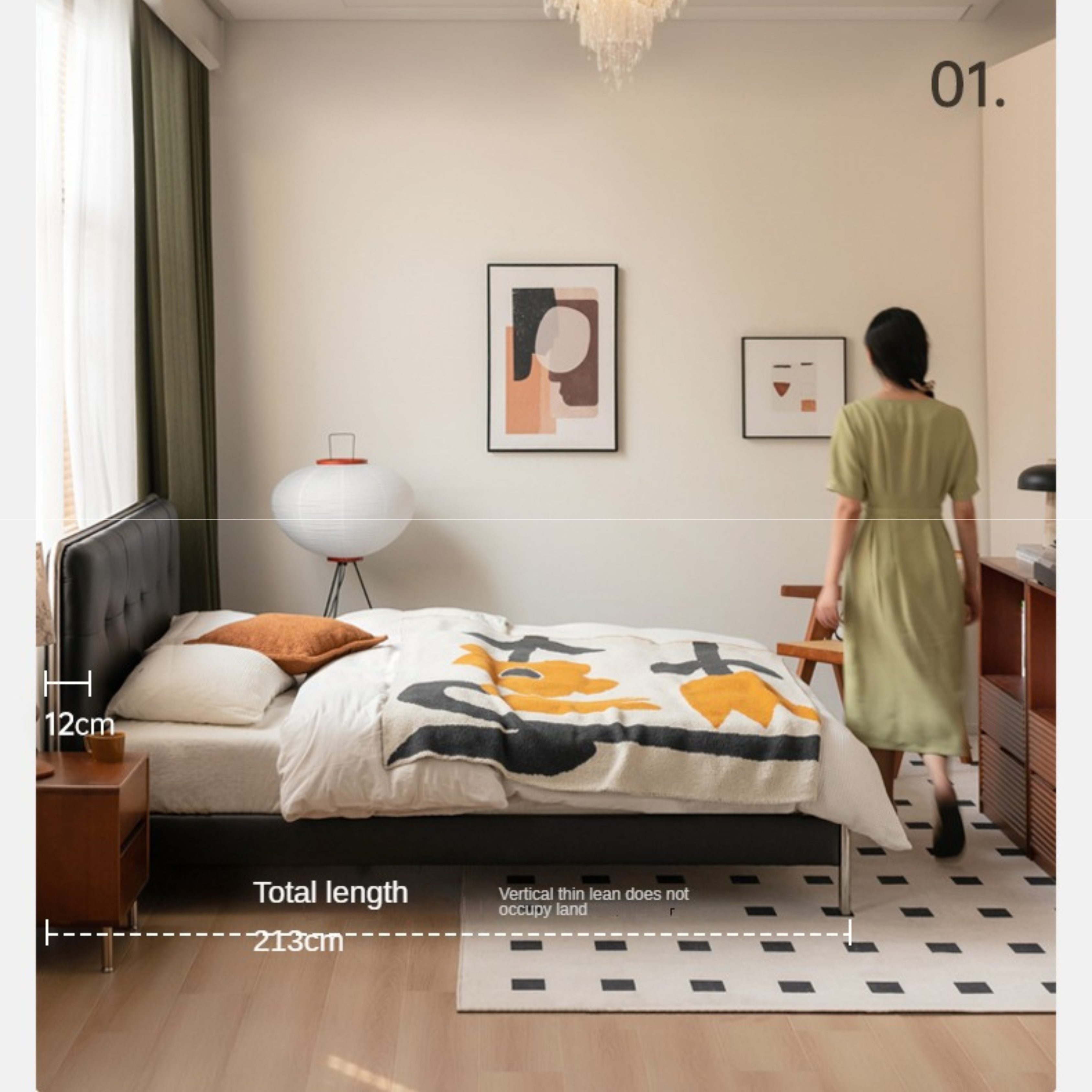 Genuine Leather High End Soft Bed