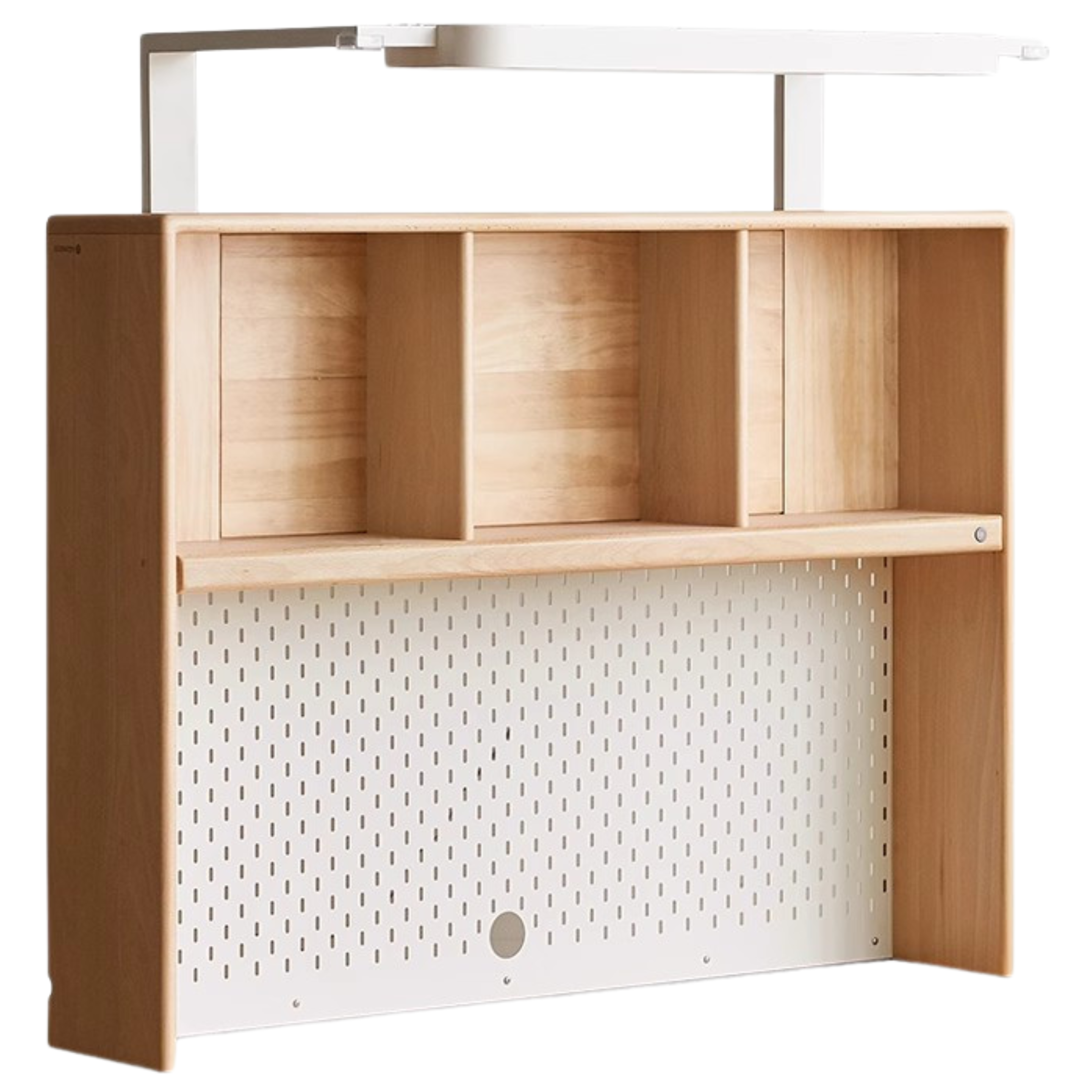 Beech, Oak Solid Wood Study Desk with Shelf