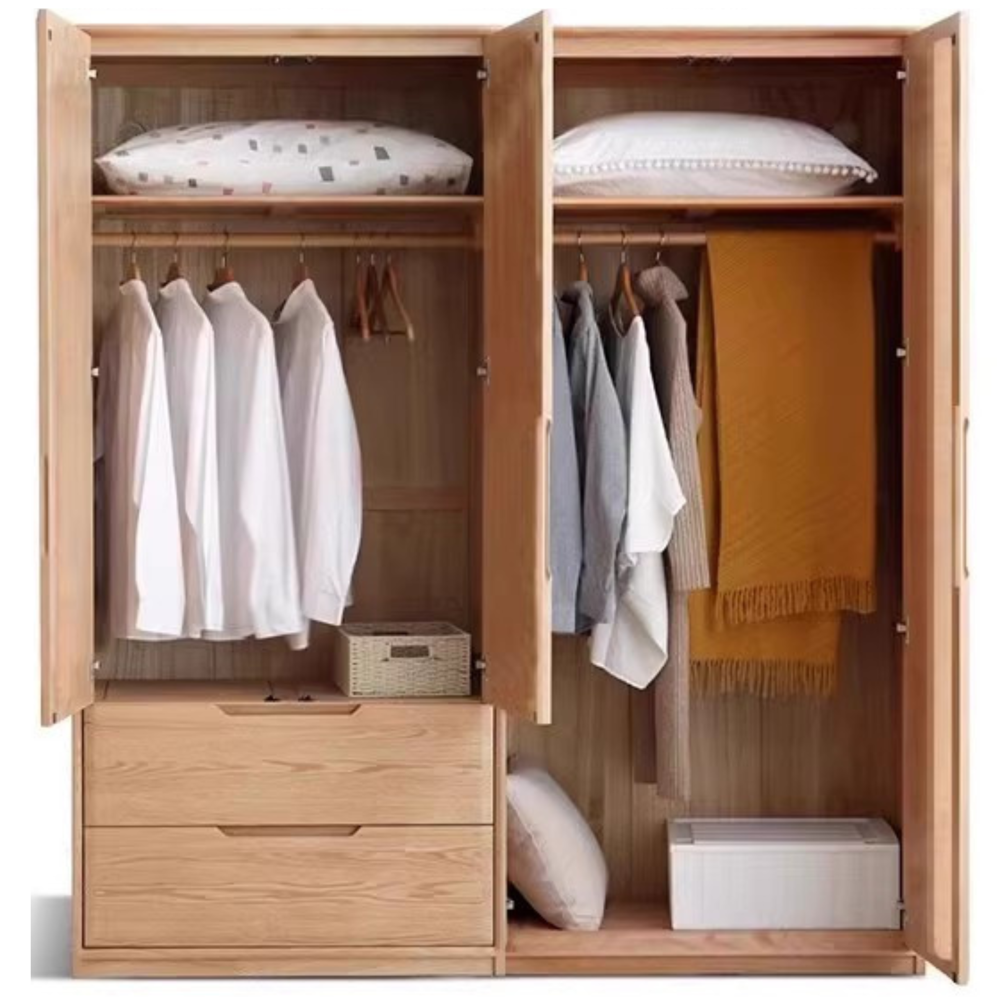 Ash solid wood wardrobe modern::