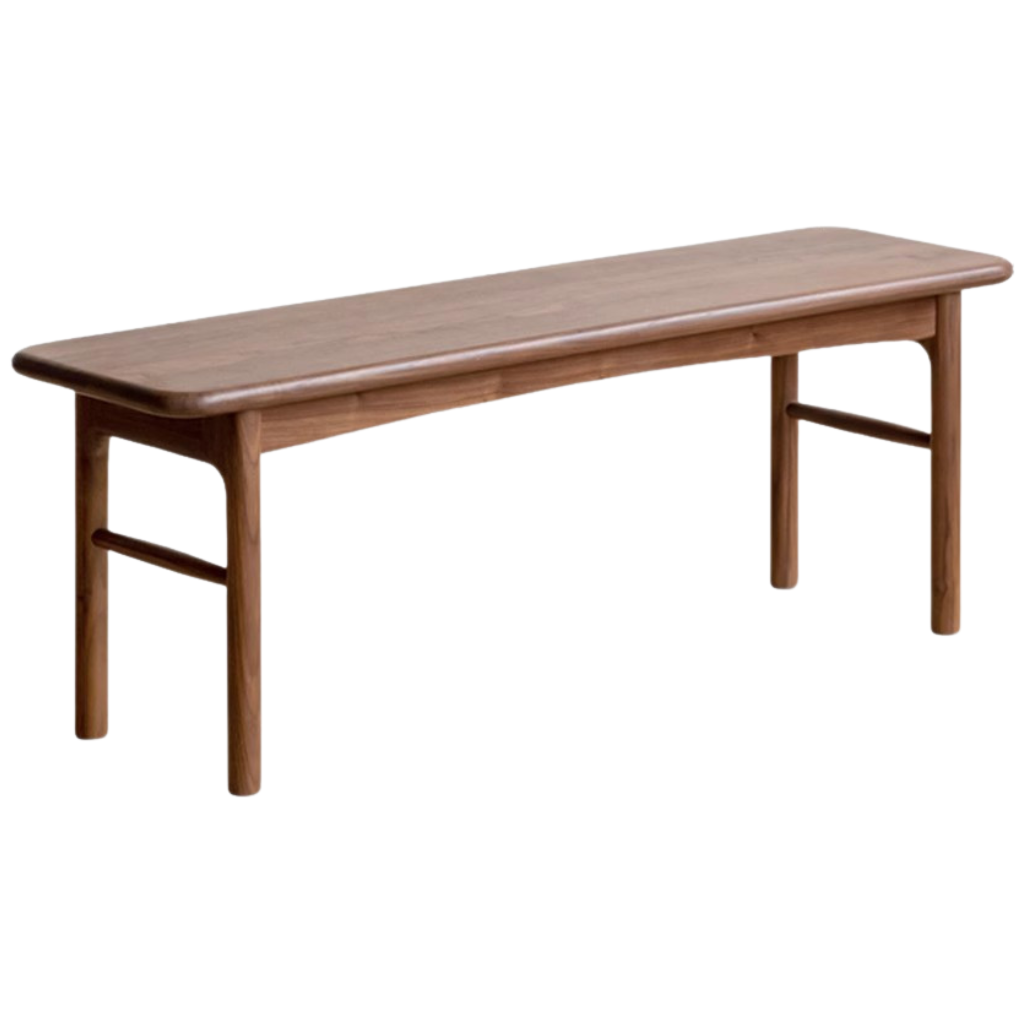 Oak, Black Walnut Solid Wood Tea Stool, Long Stool