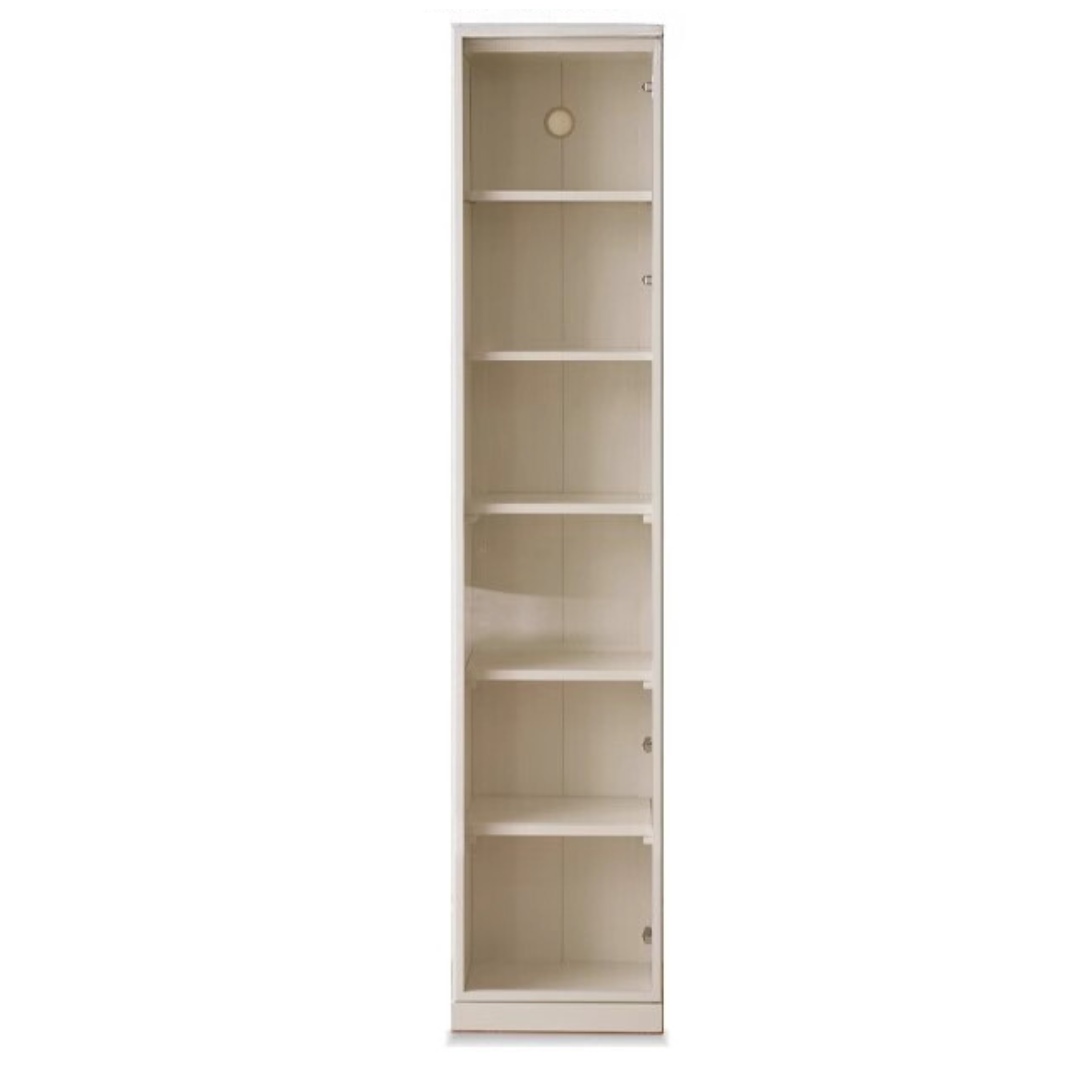 Solid Wood Combination Bookshelf Wall-To-Ceiling Bookcase Glass Door Display Cabinet Cream Style<