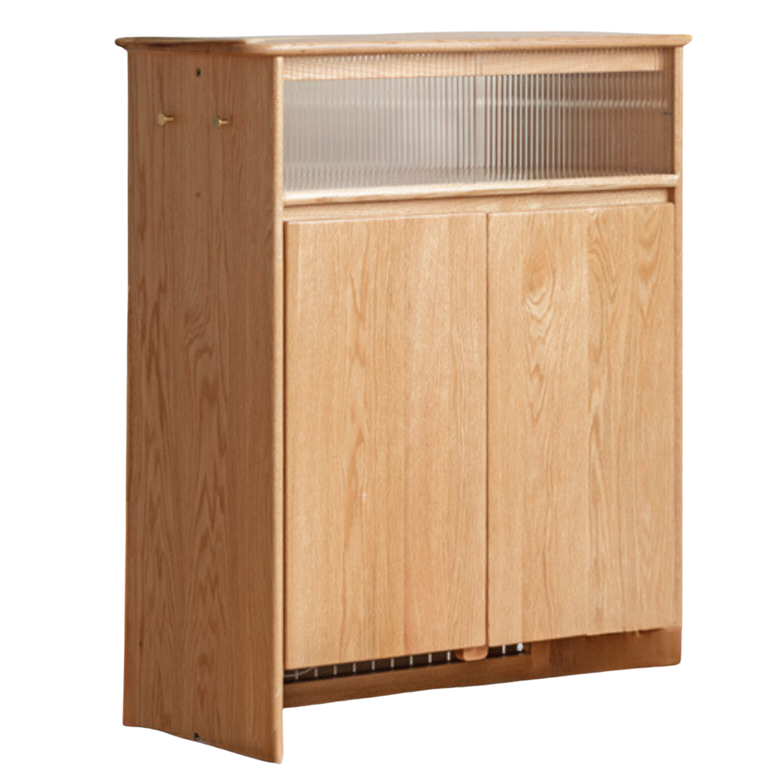 Oak Solid Wood Partition Shoe Cabinet