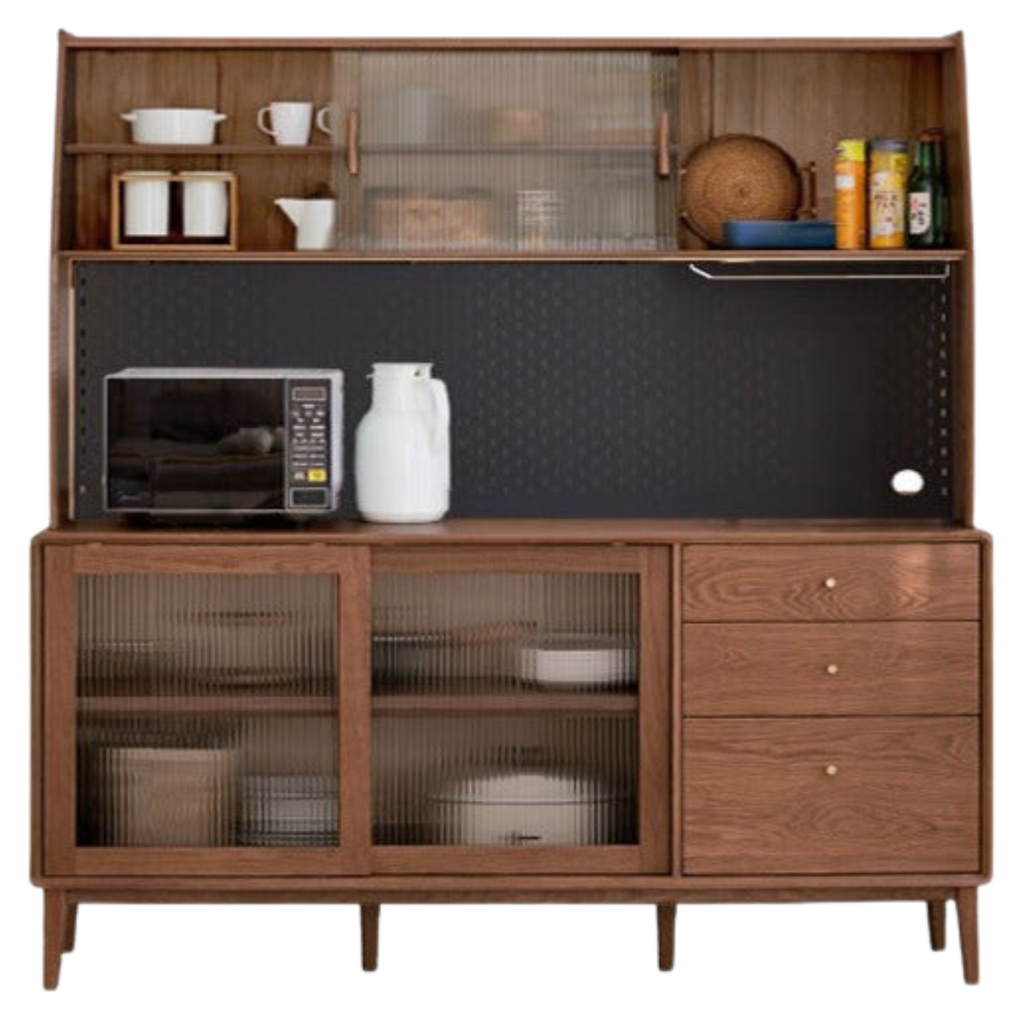Oak Solid Wood Sideboard, Buffet Cabinet