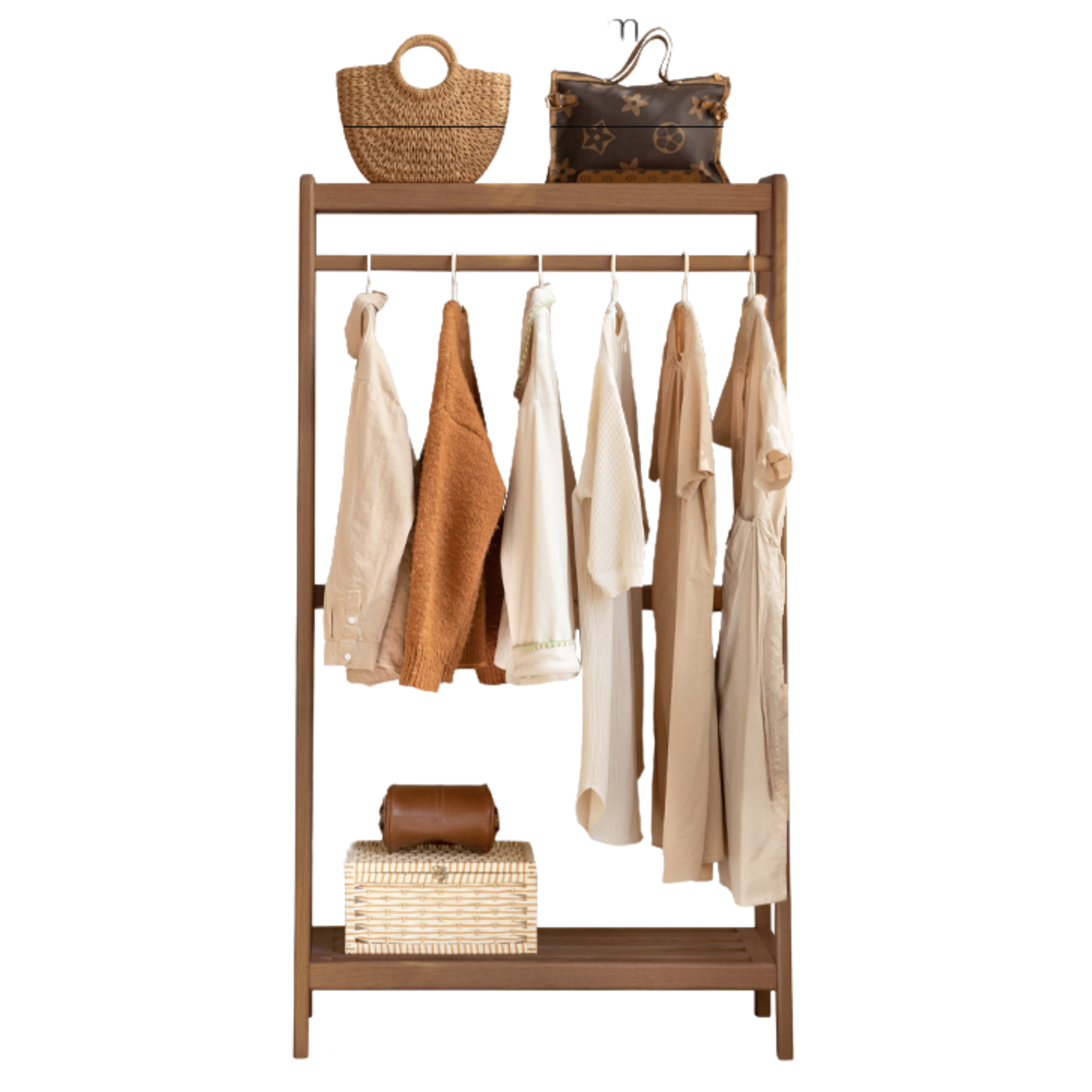 Oak, Black Walnut Solid Wood Clothes Hanger