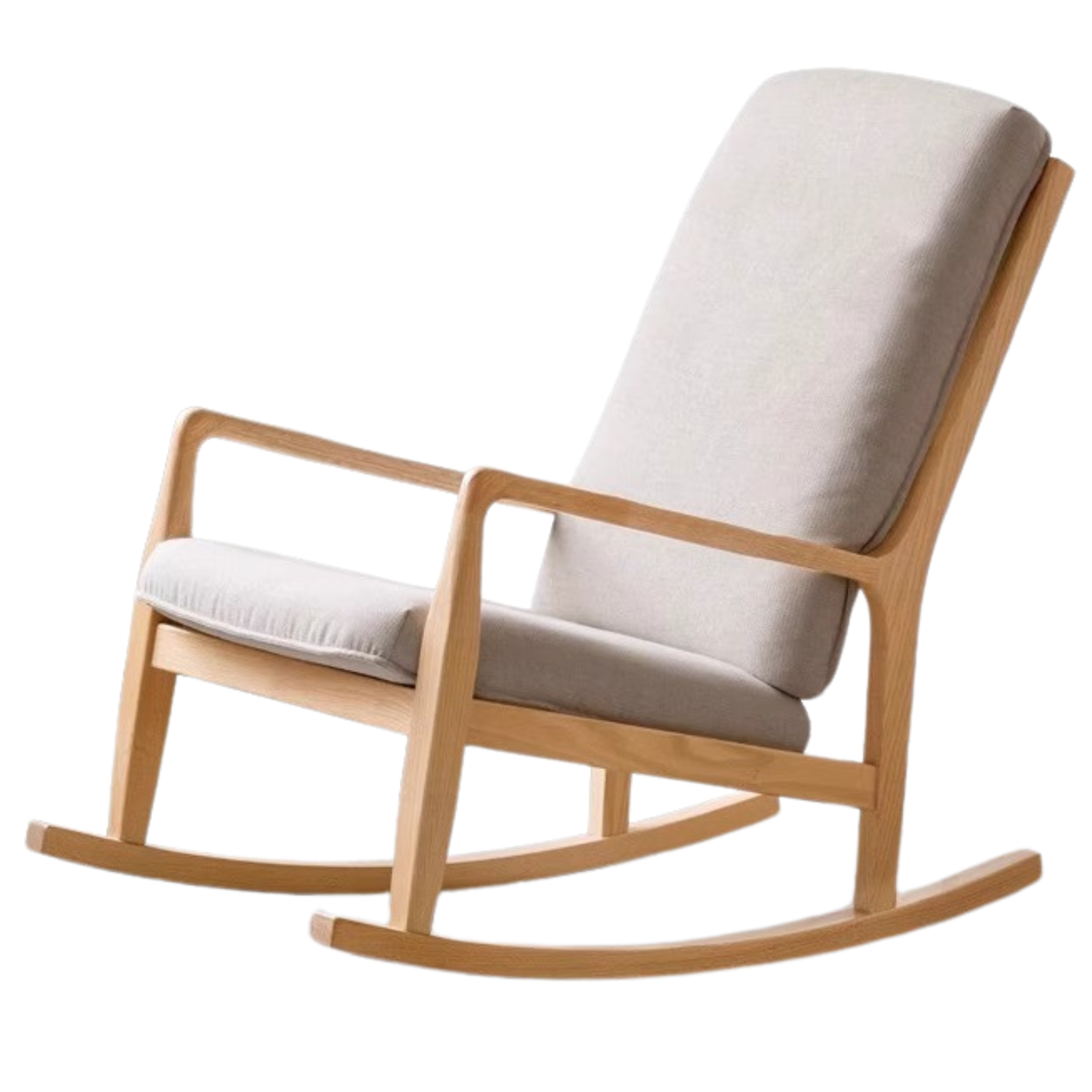 Oak solid wood rocking lounge chair balcony leisure chair)