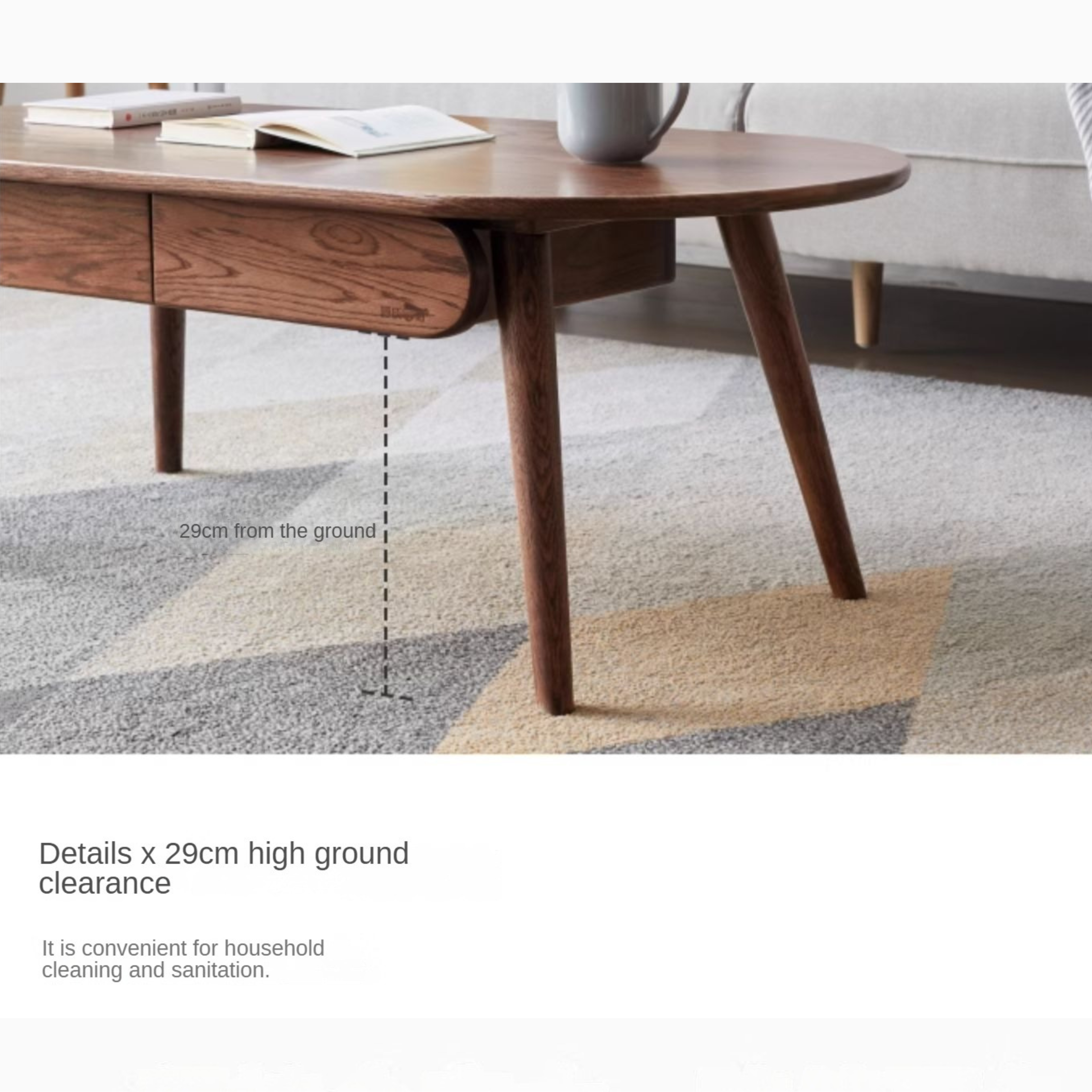 Oak Solid Wood Coffee Table