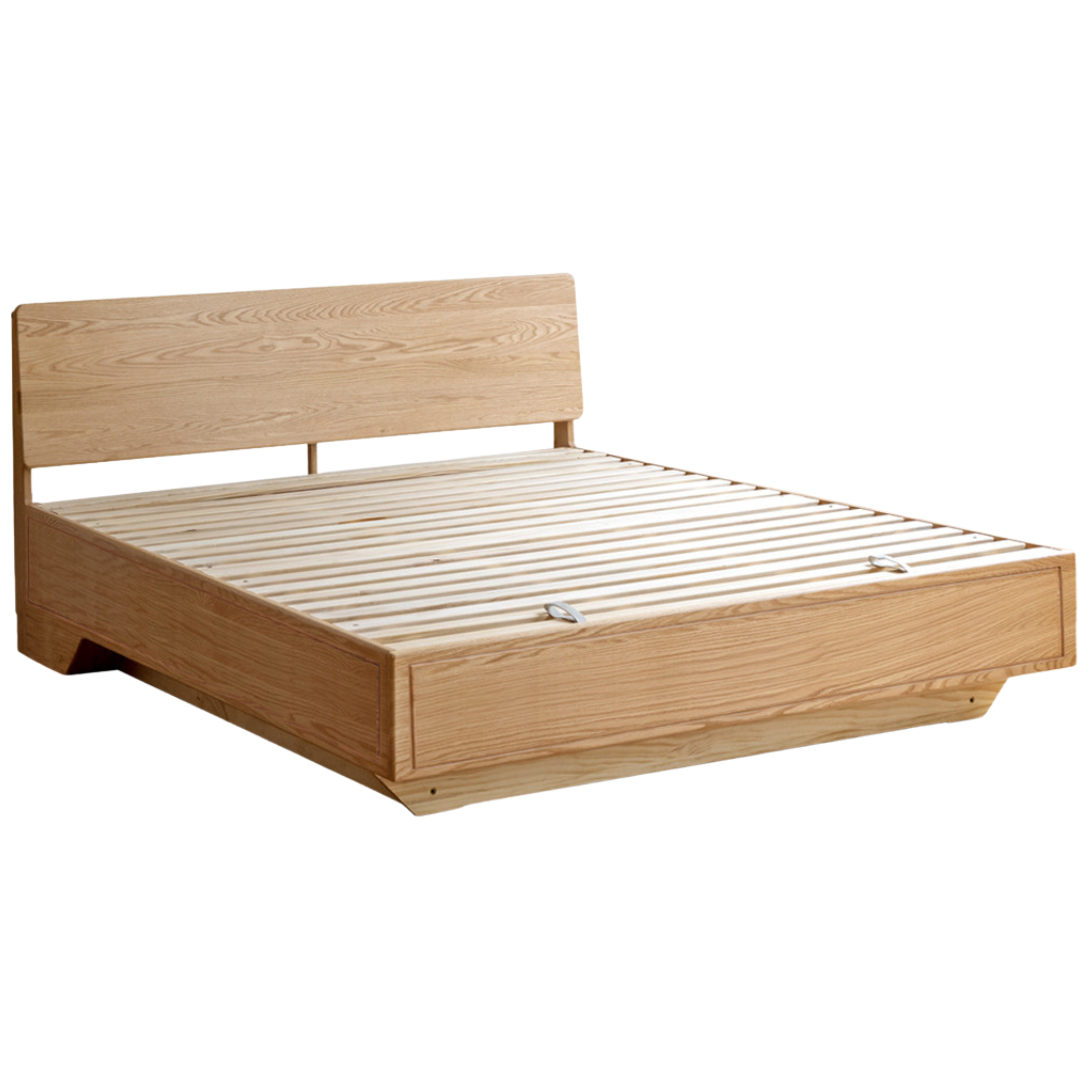 Oak,Black walnut solid wood suspended luminous box bed