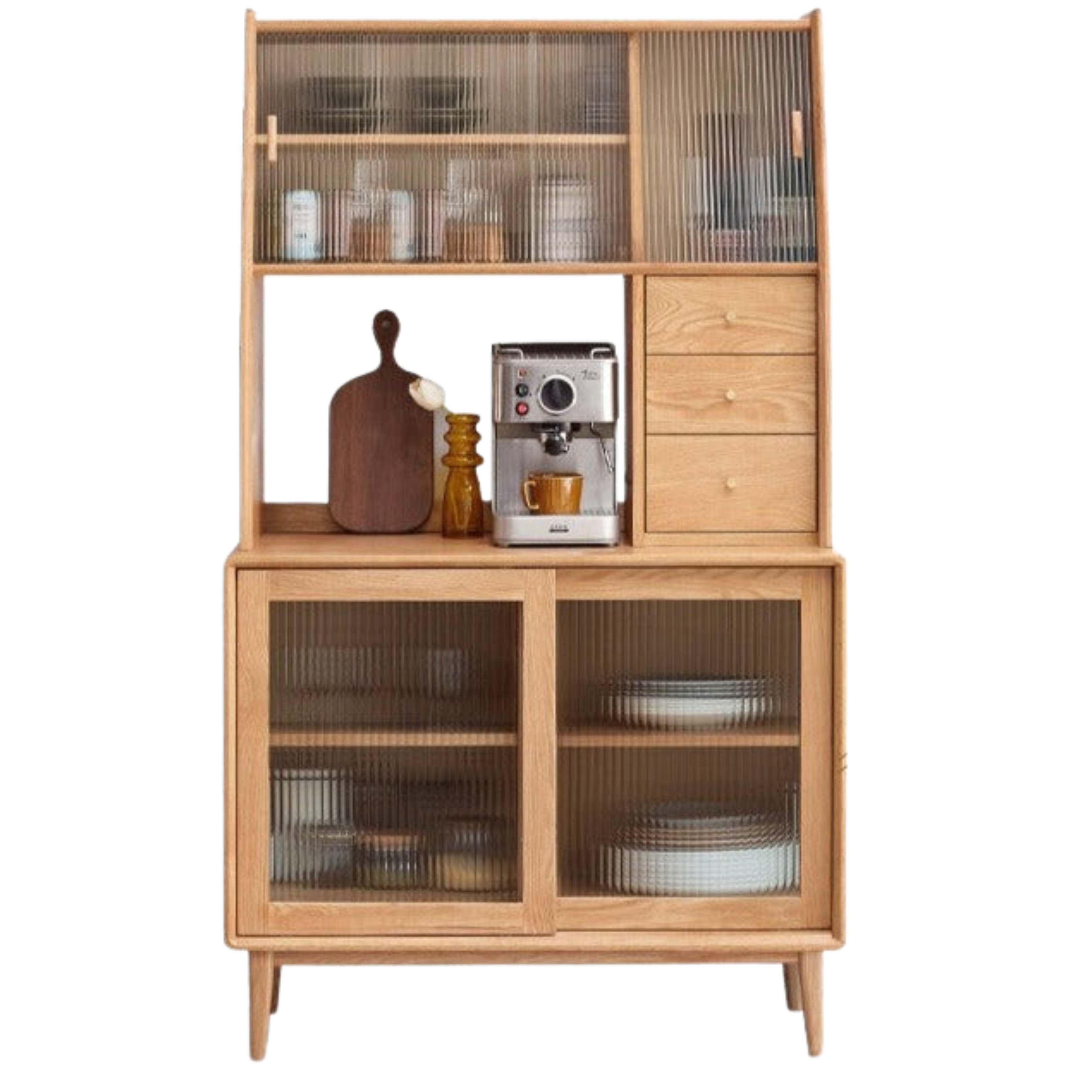 Oak Solid Wood Buffet Cabinet, Sideboard