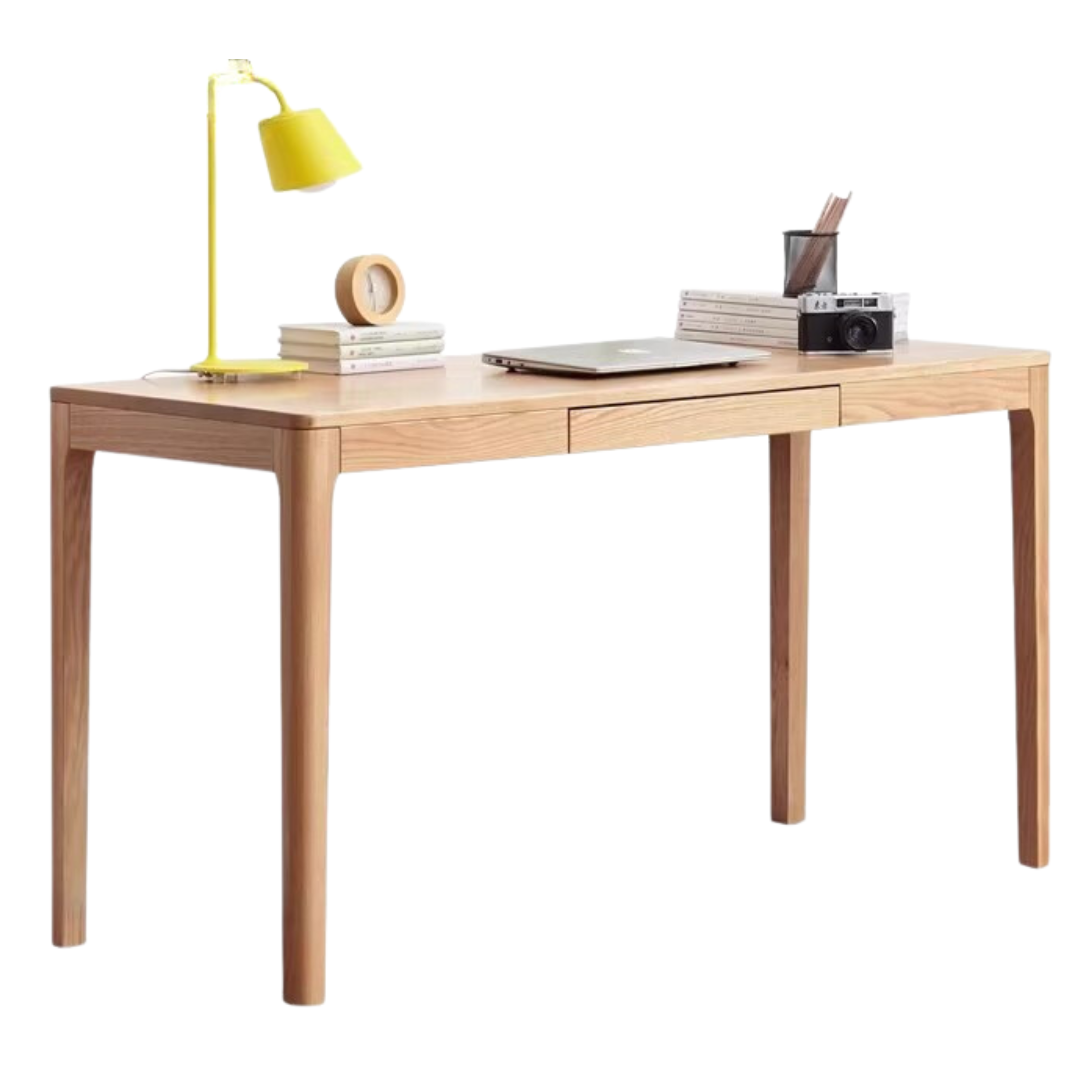 Oak, Beech Solid Wood Shelves Office Desk