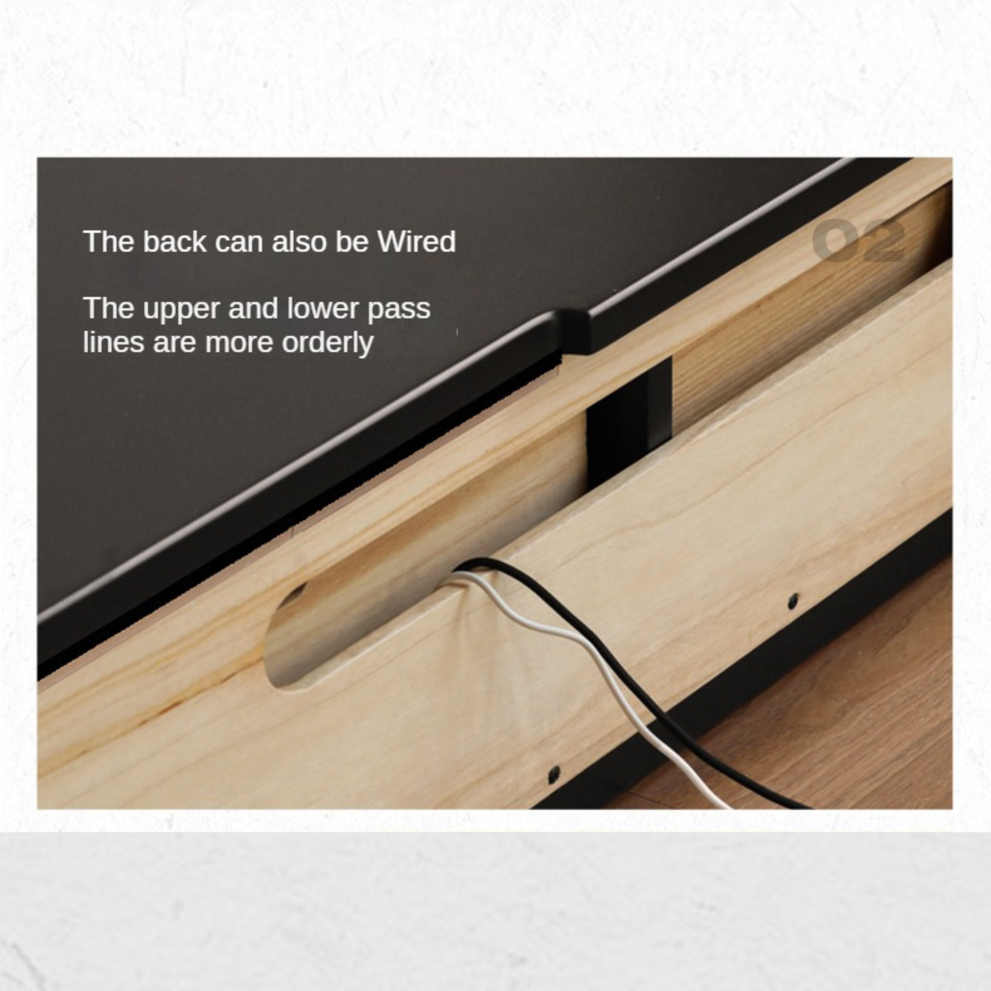Poplar Solid Wood Floor Storage TV Cabinet