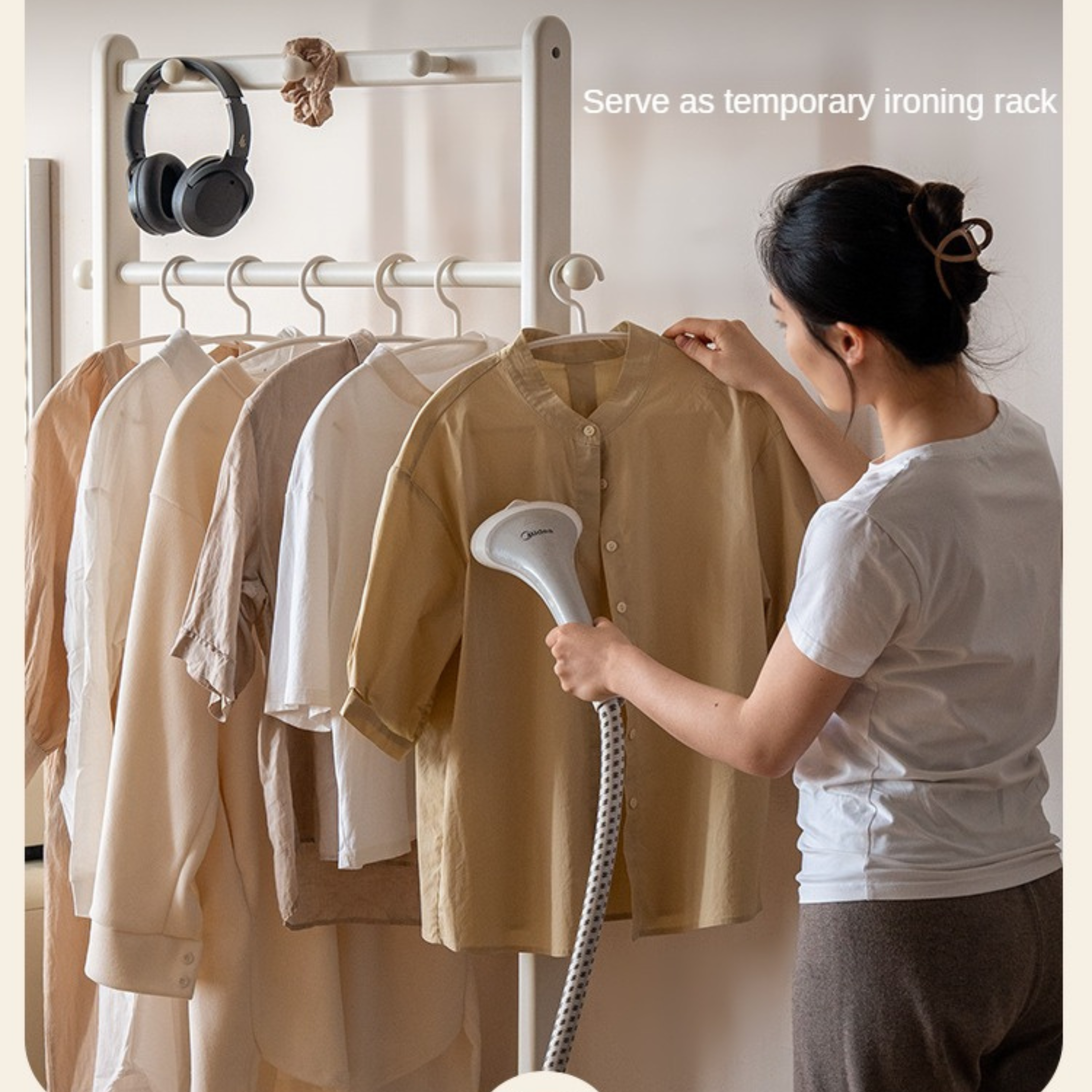 Birch Solid Wood White Cream Style Hanger