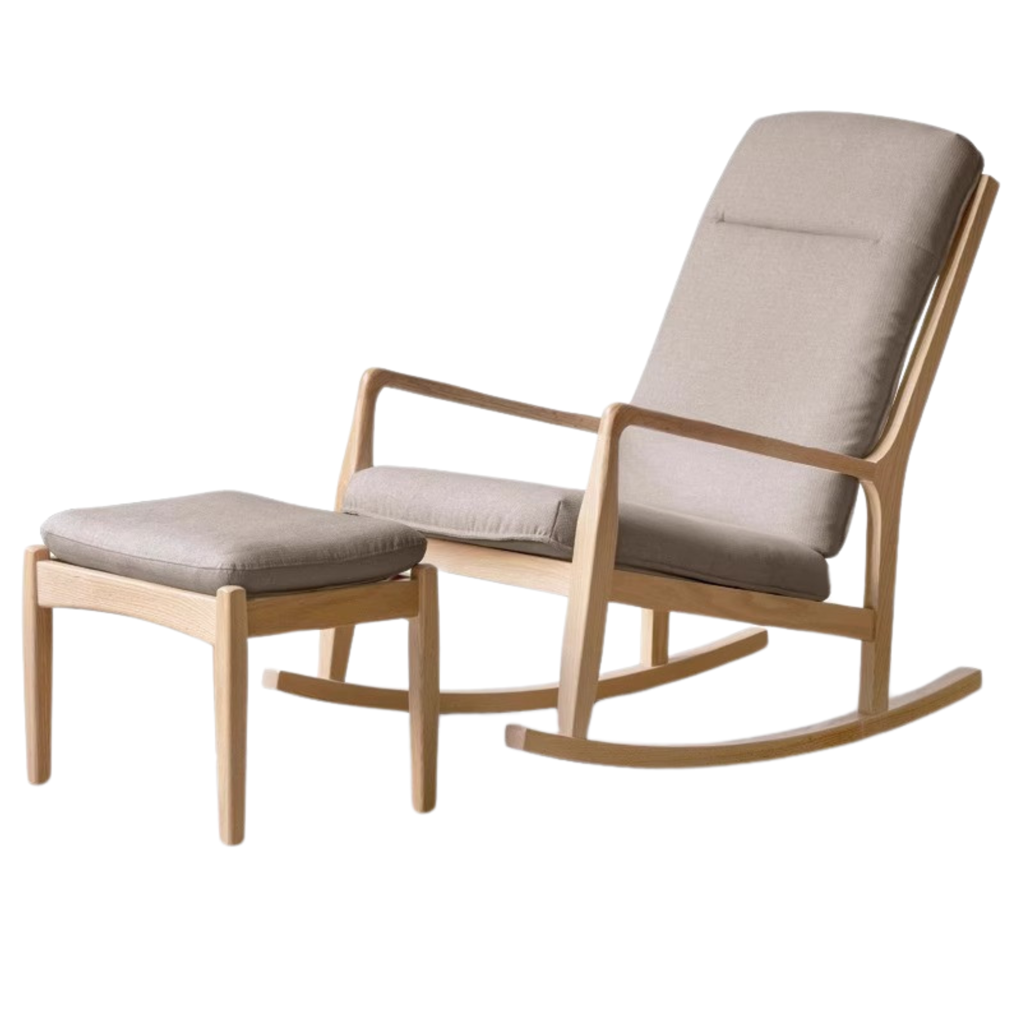 Oak solid wood rocking lounge chair balcony leisure chair)