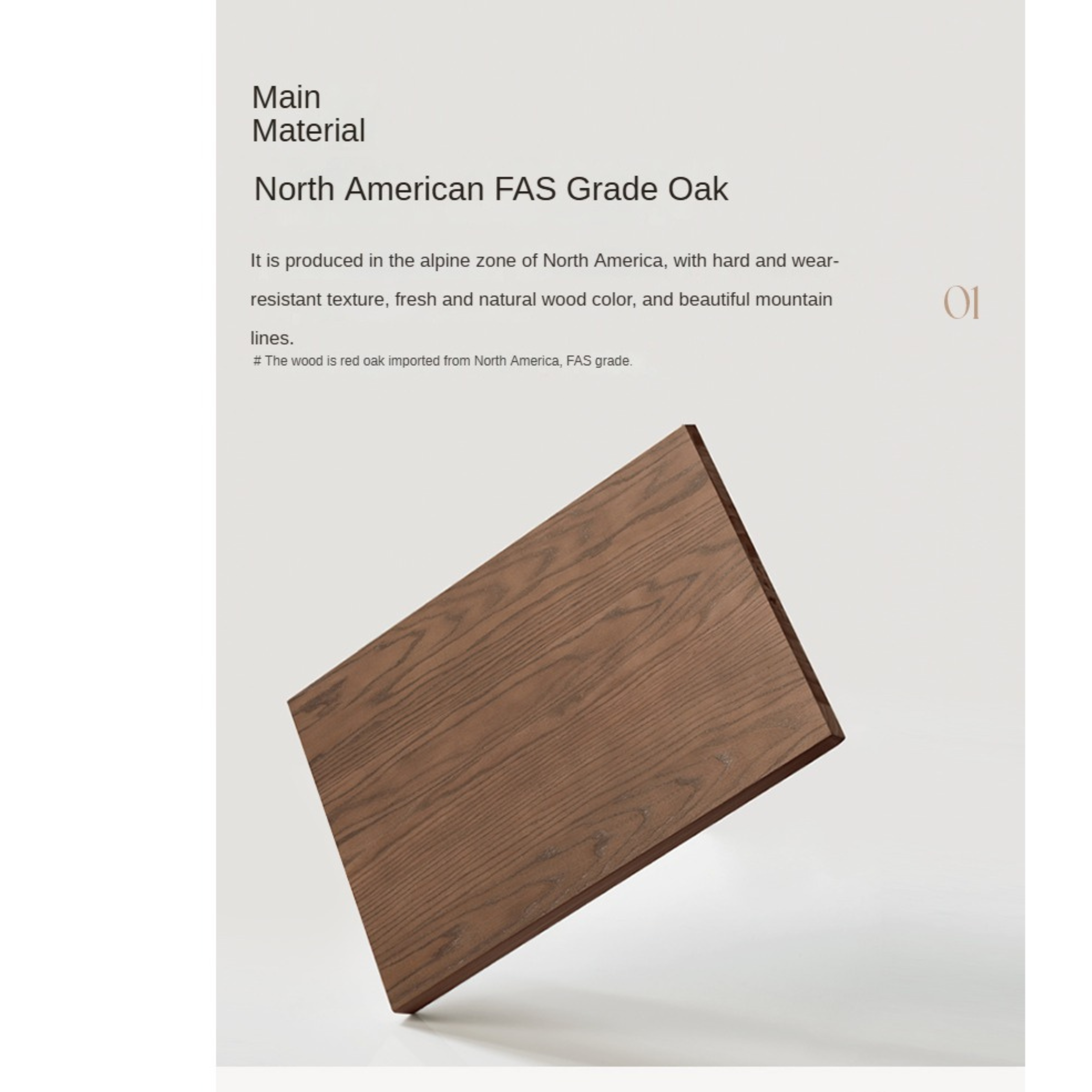 Oak Solid Wood Nordic Bed Modern.
