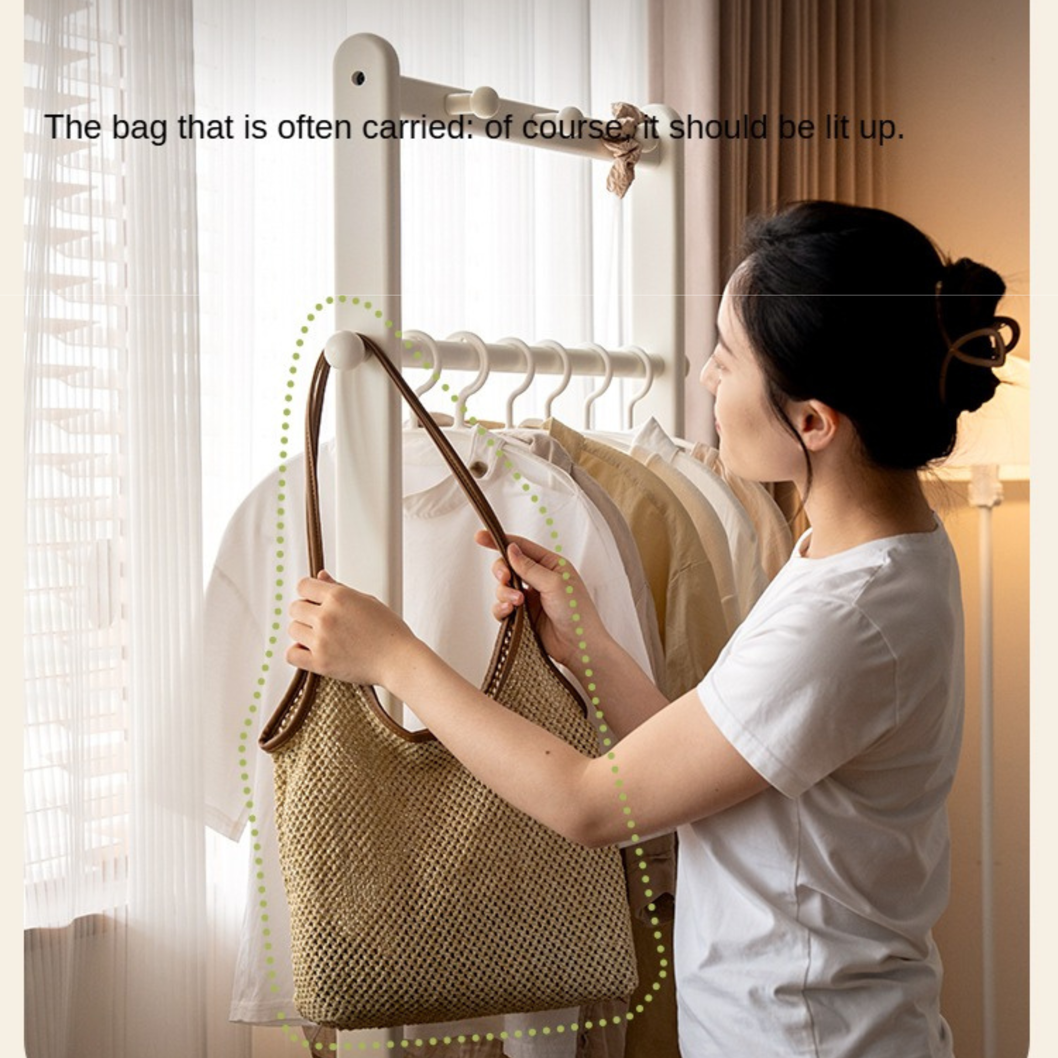 Birch Solid Wood White Cream Style Hanger