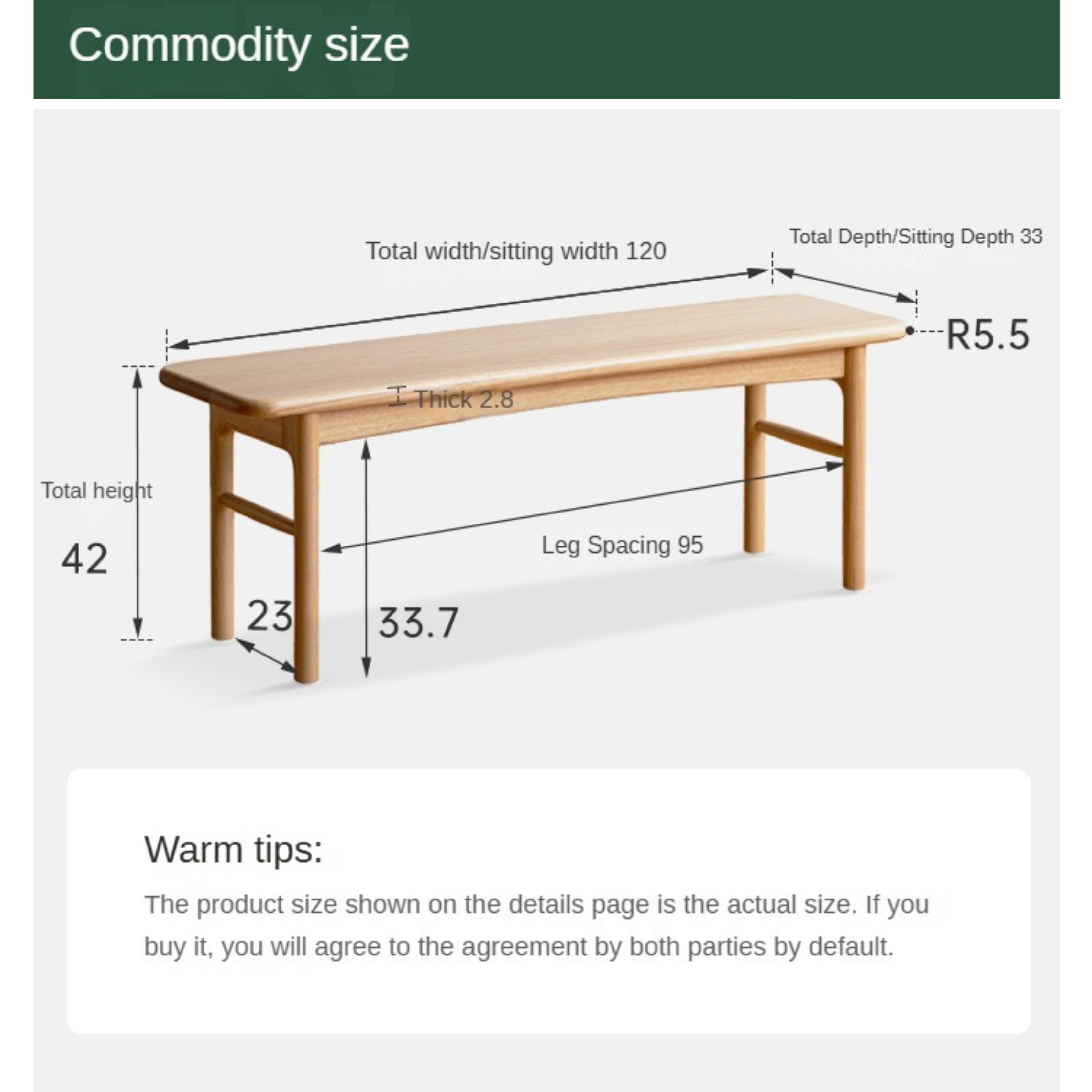 Oak Solid Wood Modern Soft Tea Stool