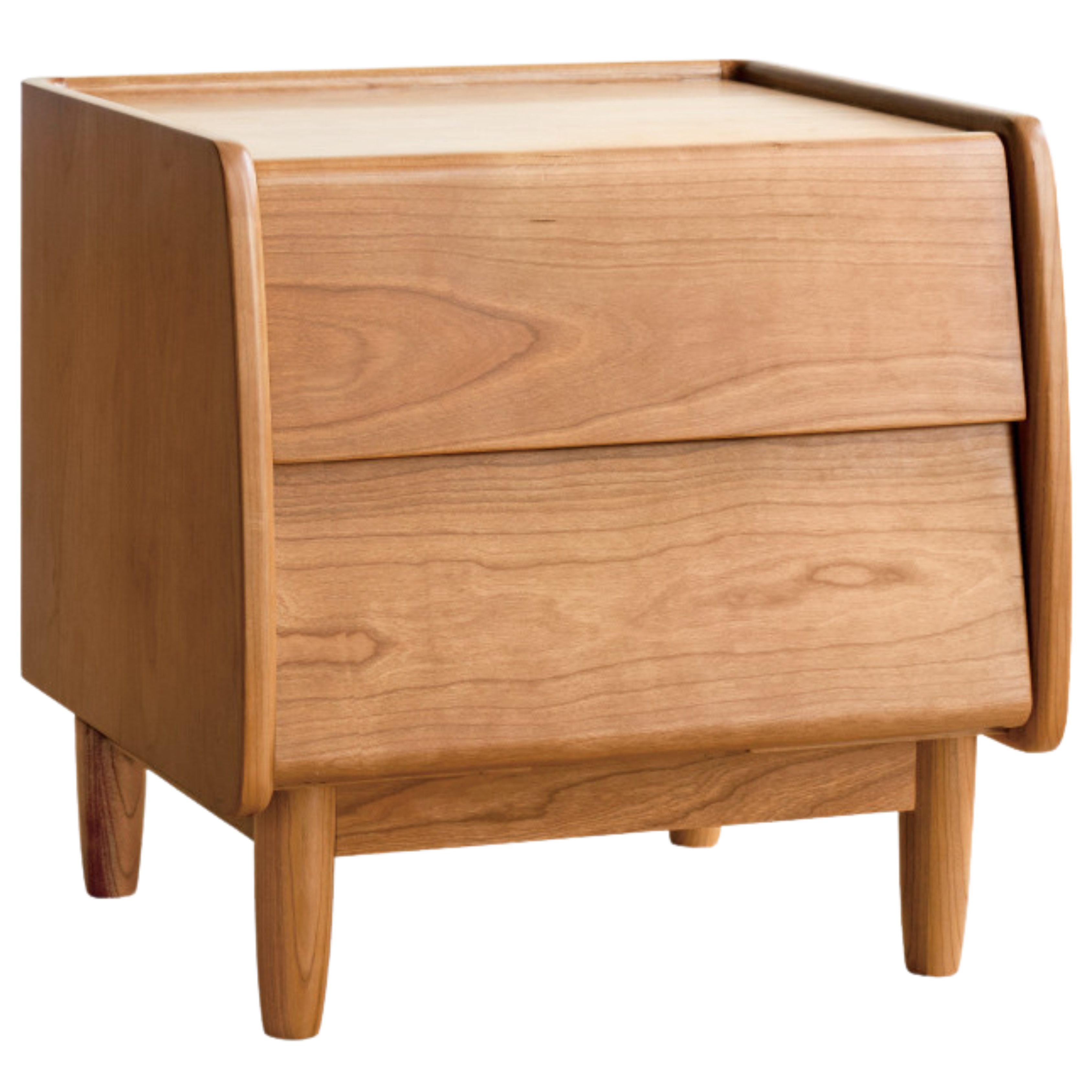 Cherry Solid Wood Retro Nightstand