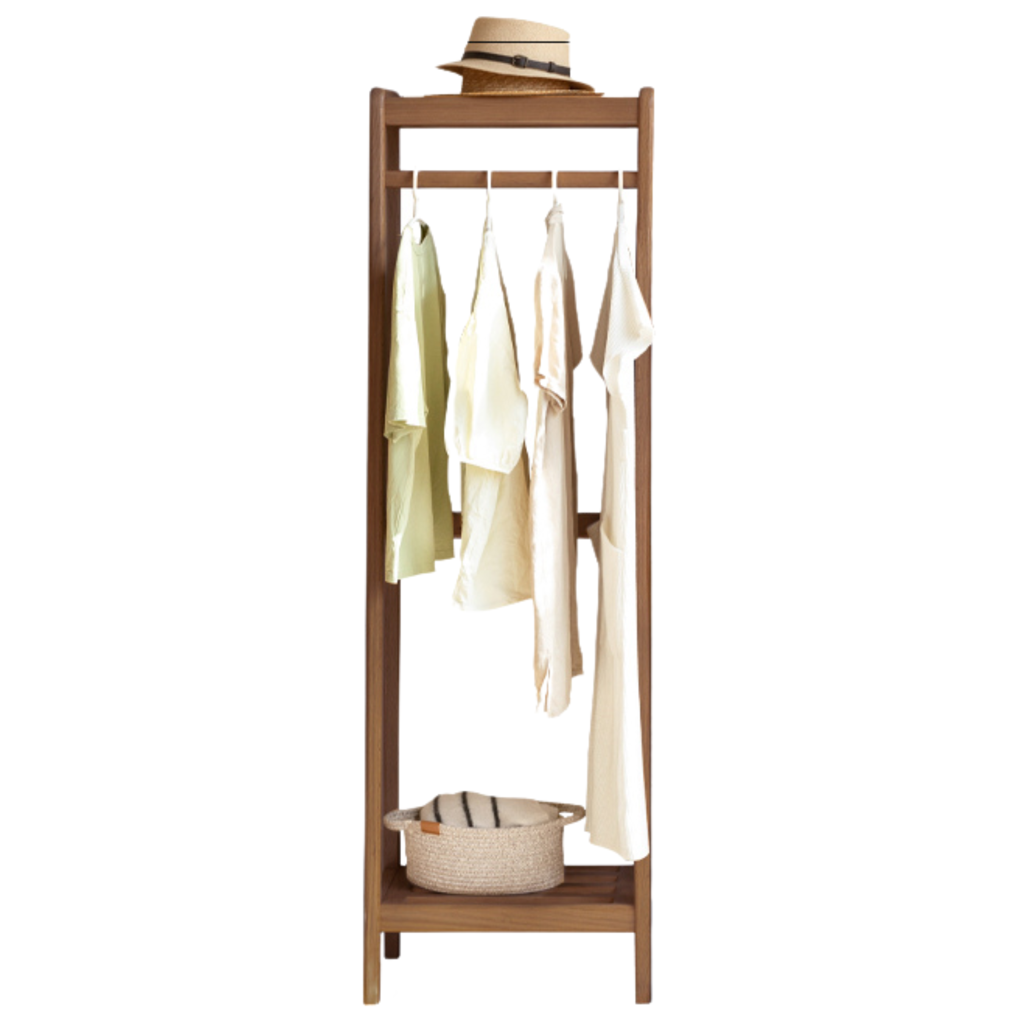 Oak, Black Walnut Solid Wood Clothes Hanger