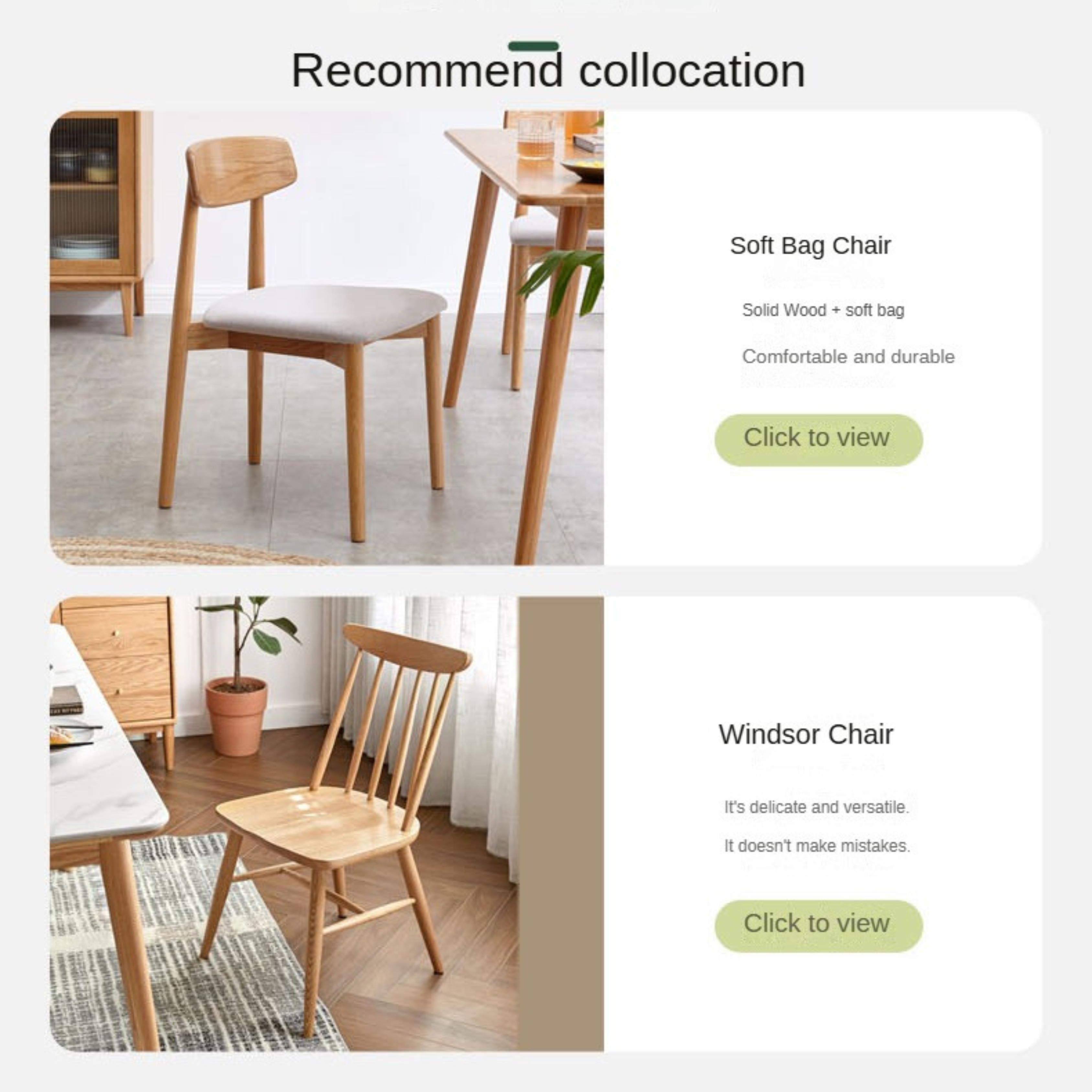 Oak Solid Wood Rock Modern Dining Table