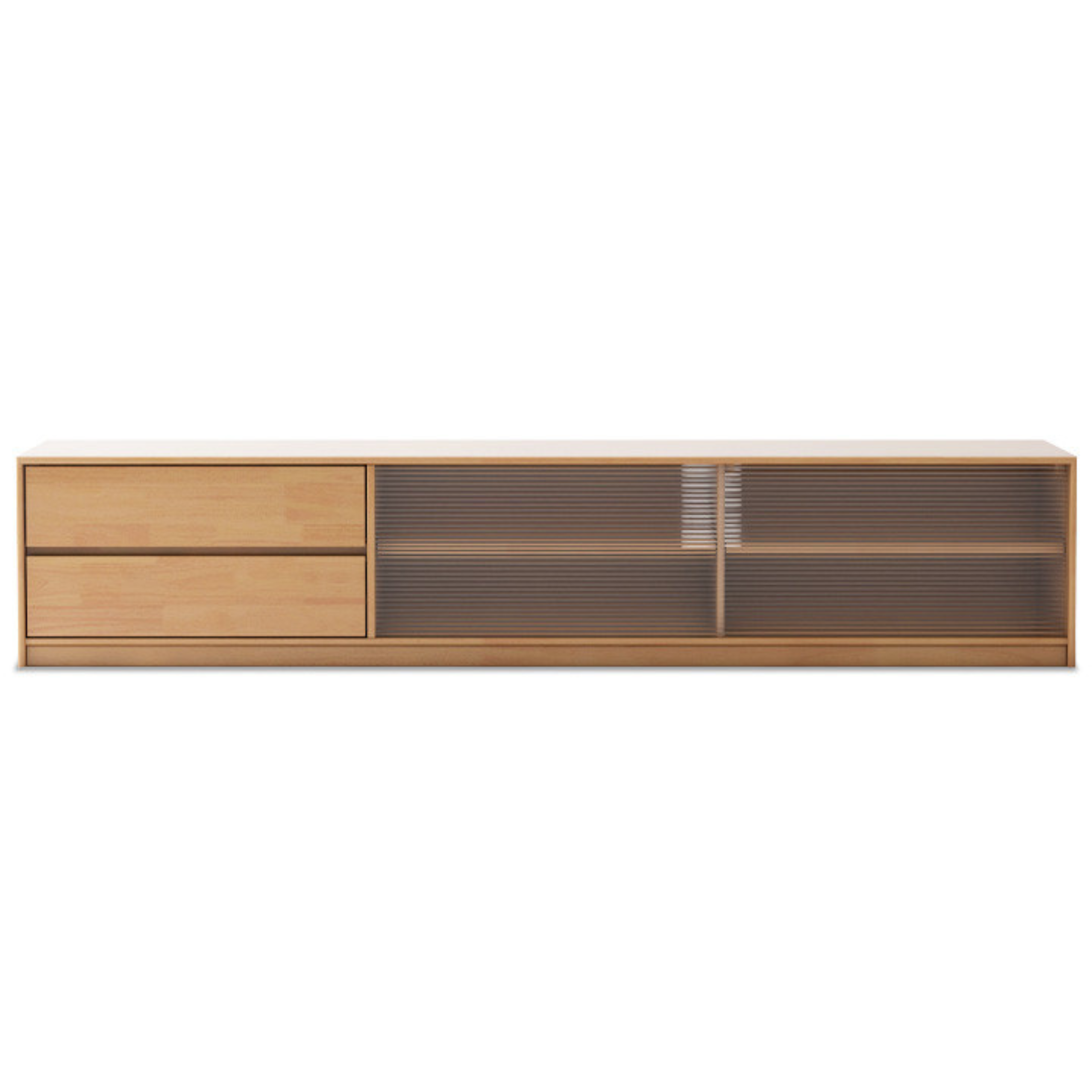 Oak, Rubber Solid Wood TV Cabinet Floor Combination,