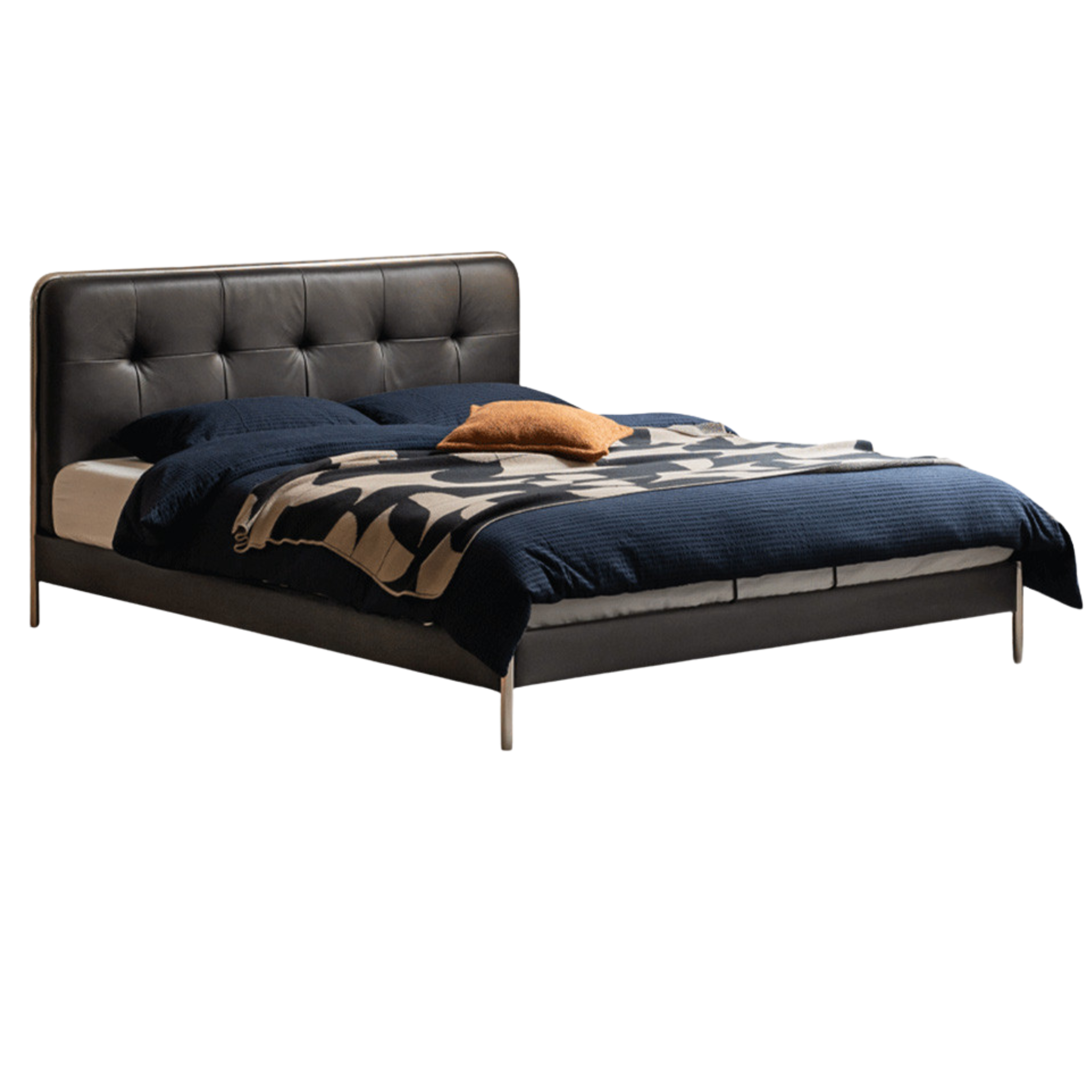 Genuine Leather High End Soft Bed