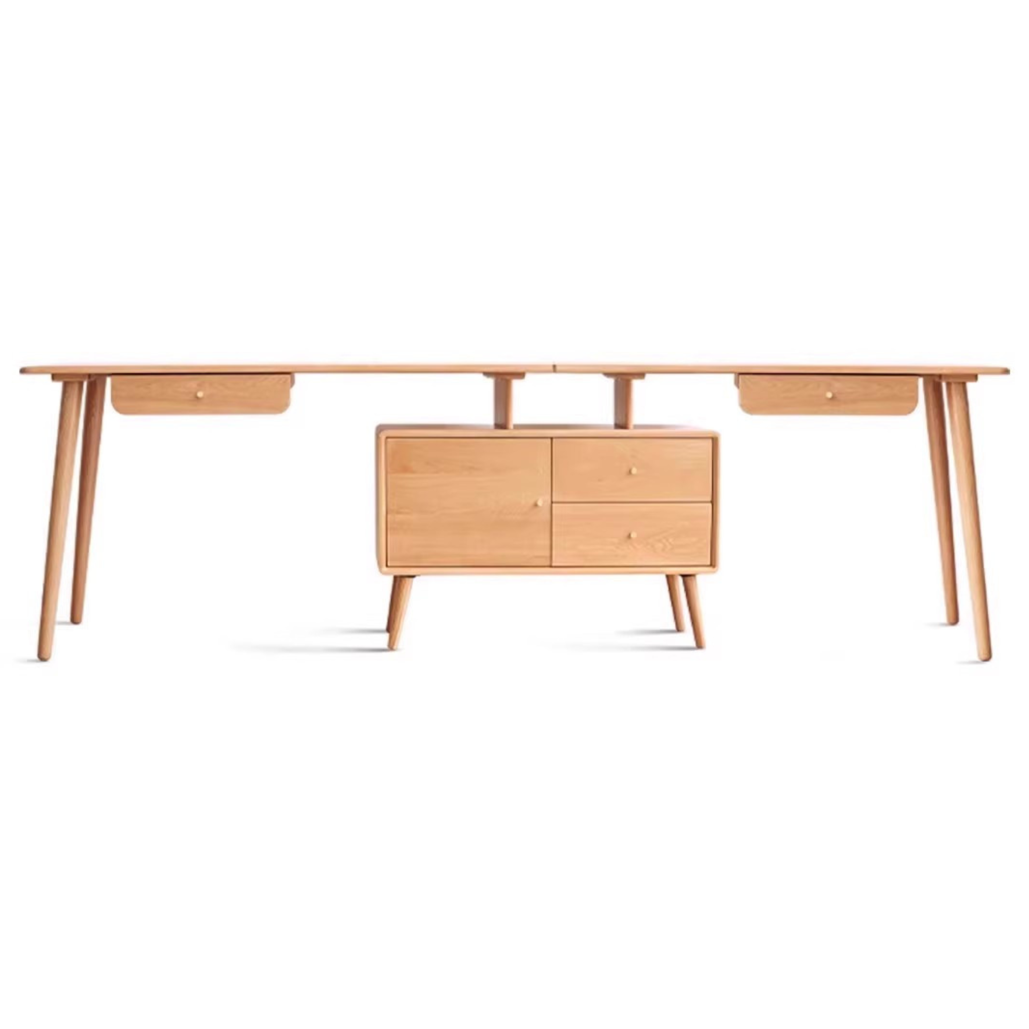 Oak Solid Wood Telescopic Office Desk