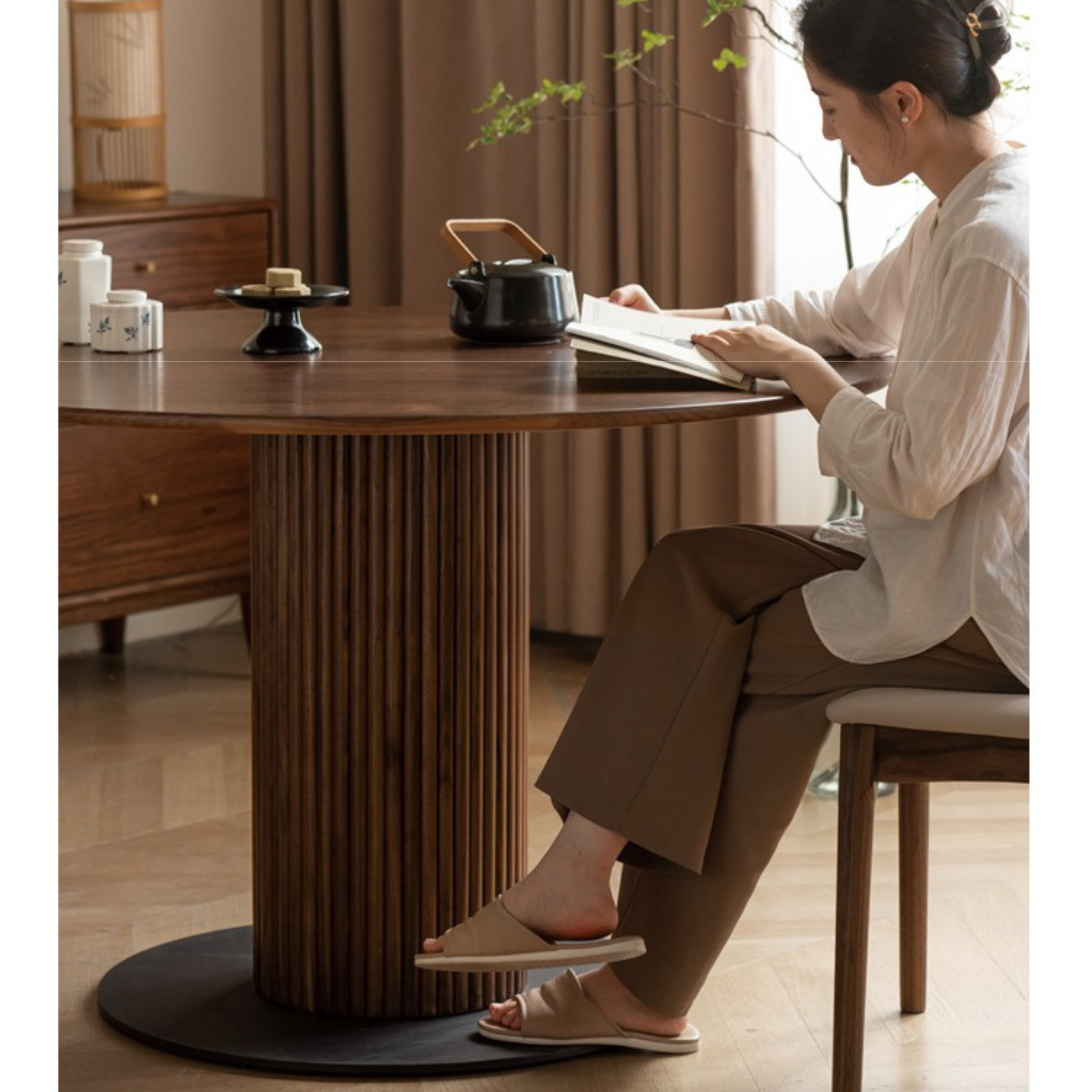 Black Walnut Solid Wood Dining Table