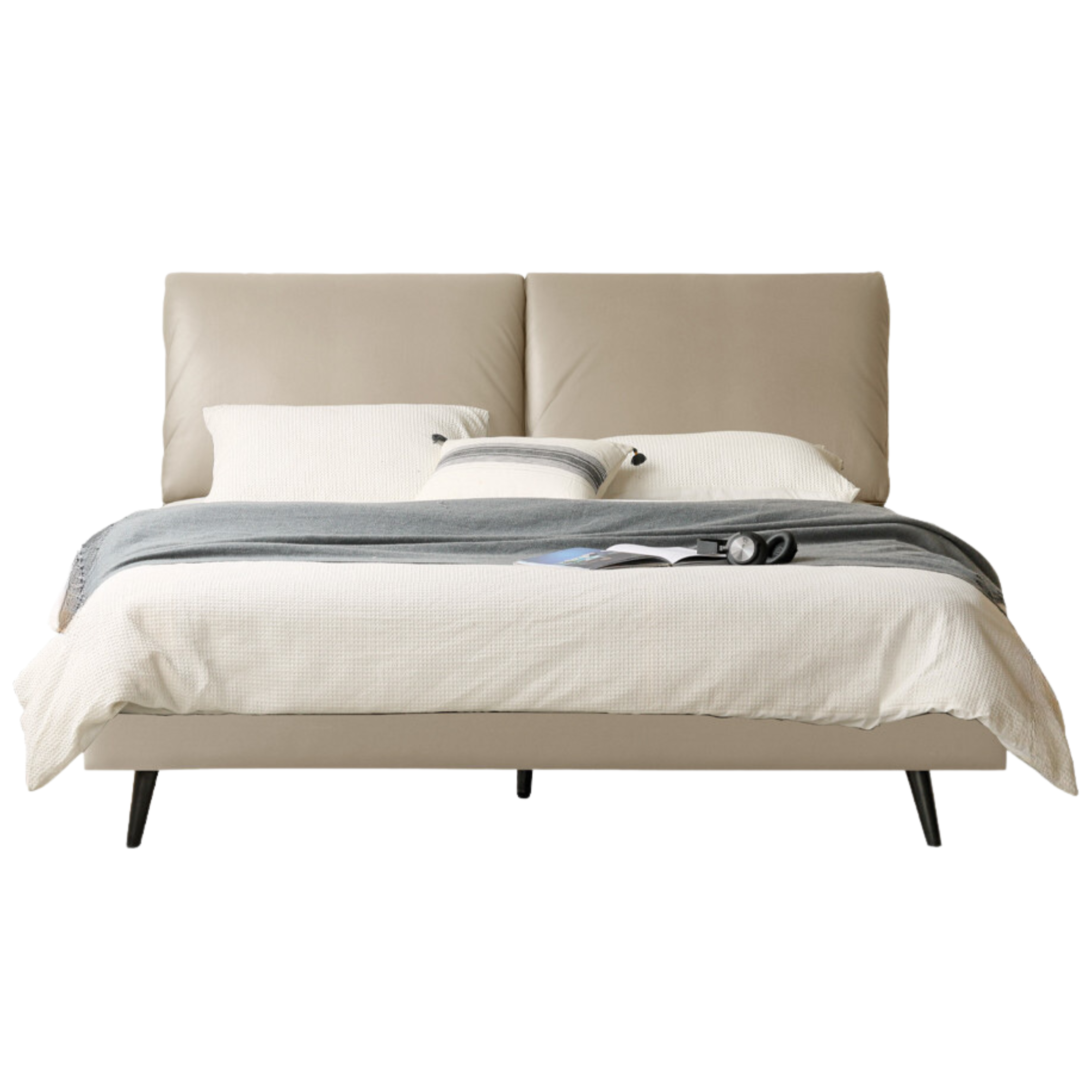 Technological fabric Bed,Genuine Leather Bed