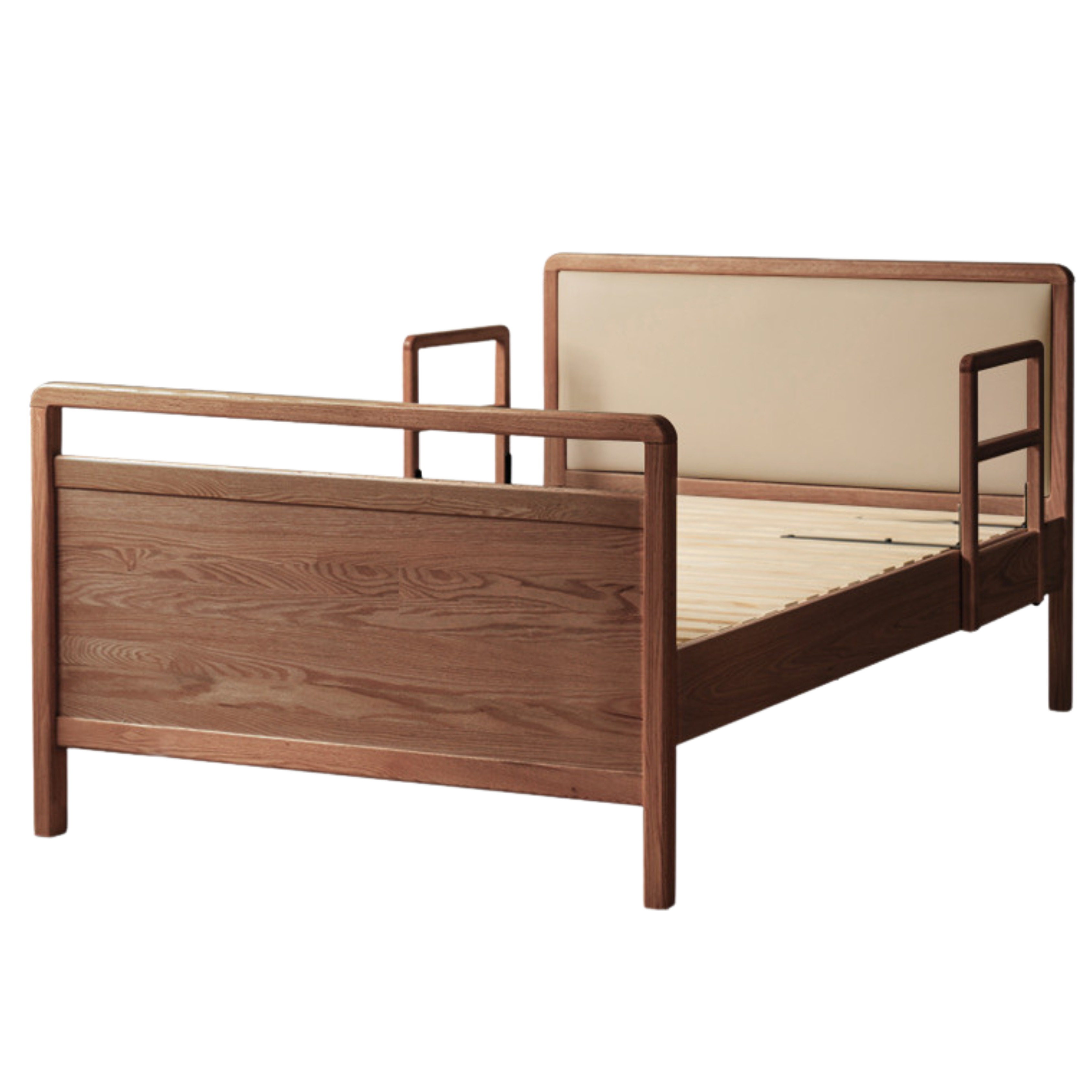 Oak Solid Wood Bed Elderly Bed Suitable for the Elderly High Bed