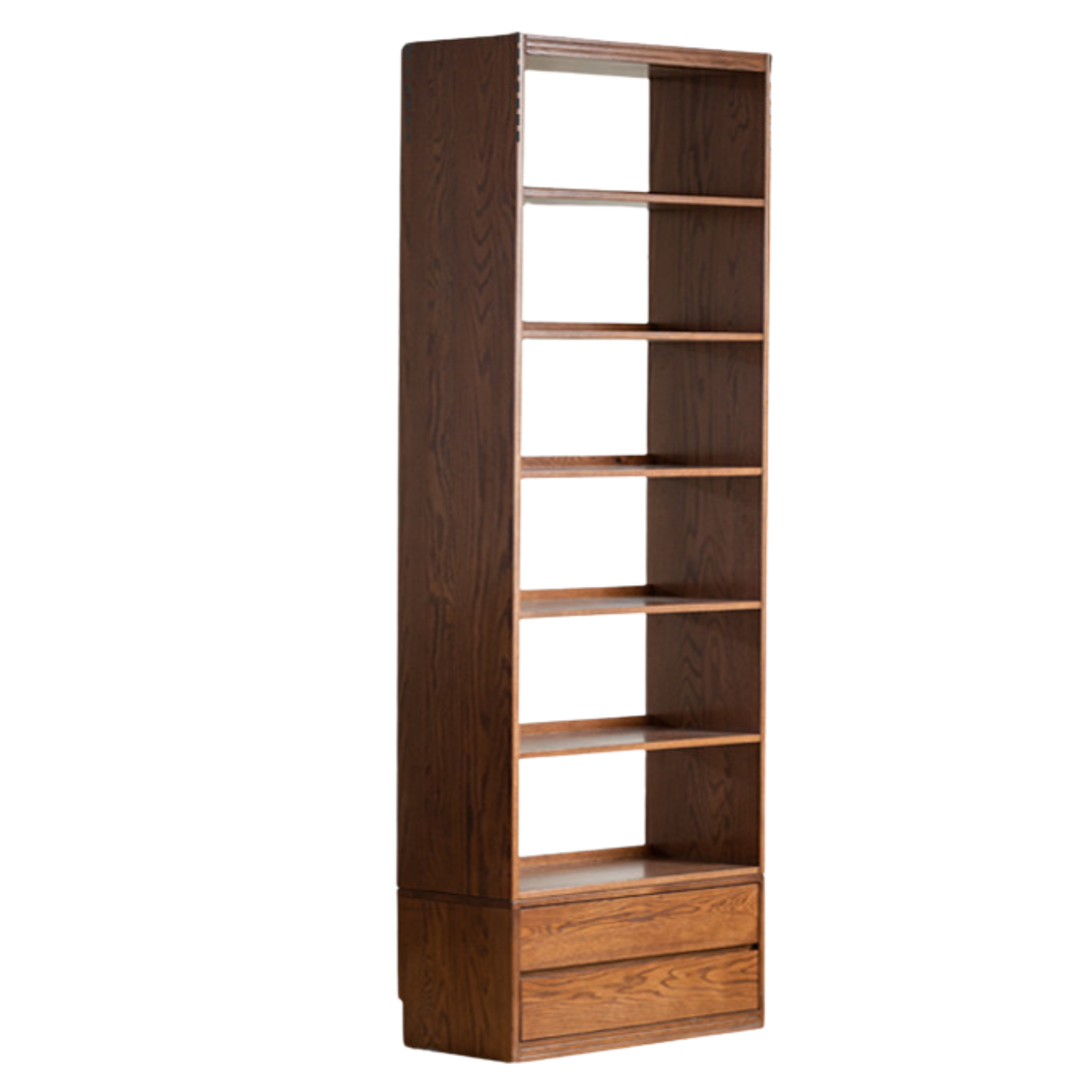 Oak Solid Wood Bookshelf Floor Rack Storage Full Wall Bookcase<