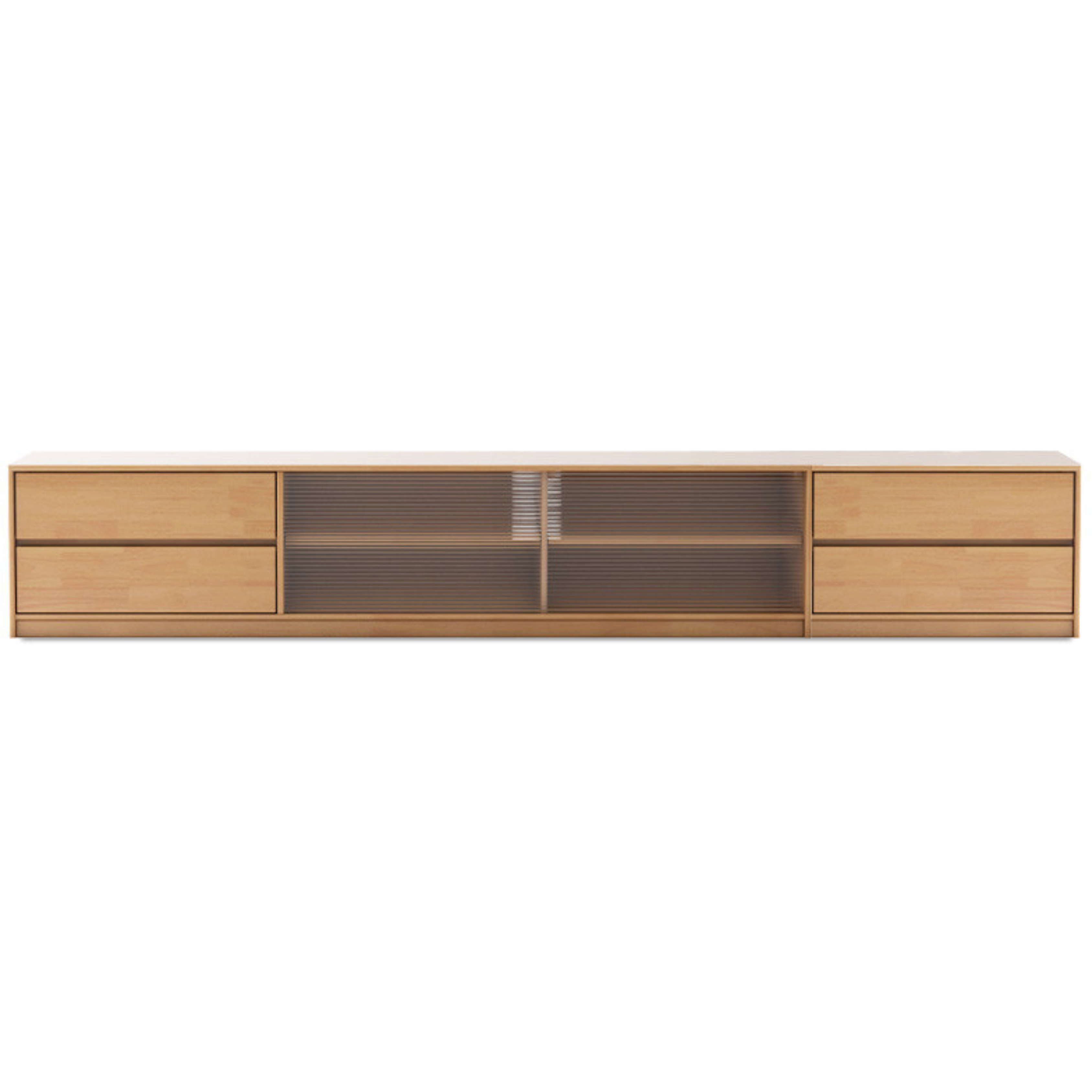 Oak, Rubber Solid Wood TV Cabinet Floor Combination,