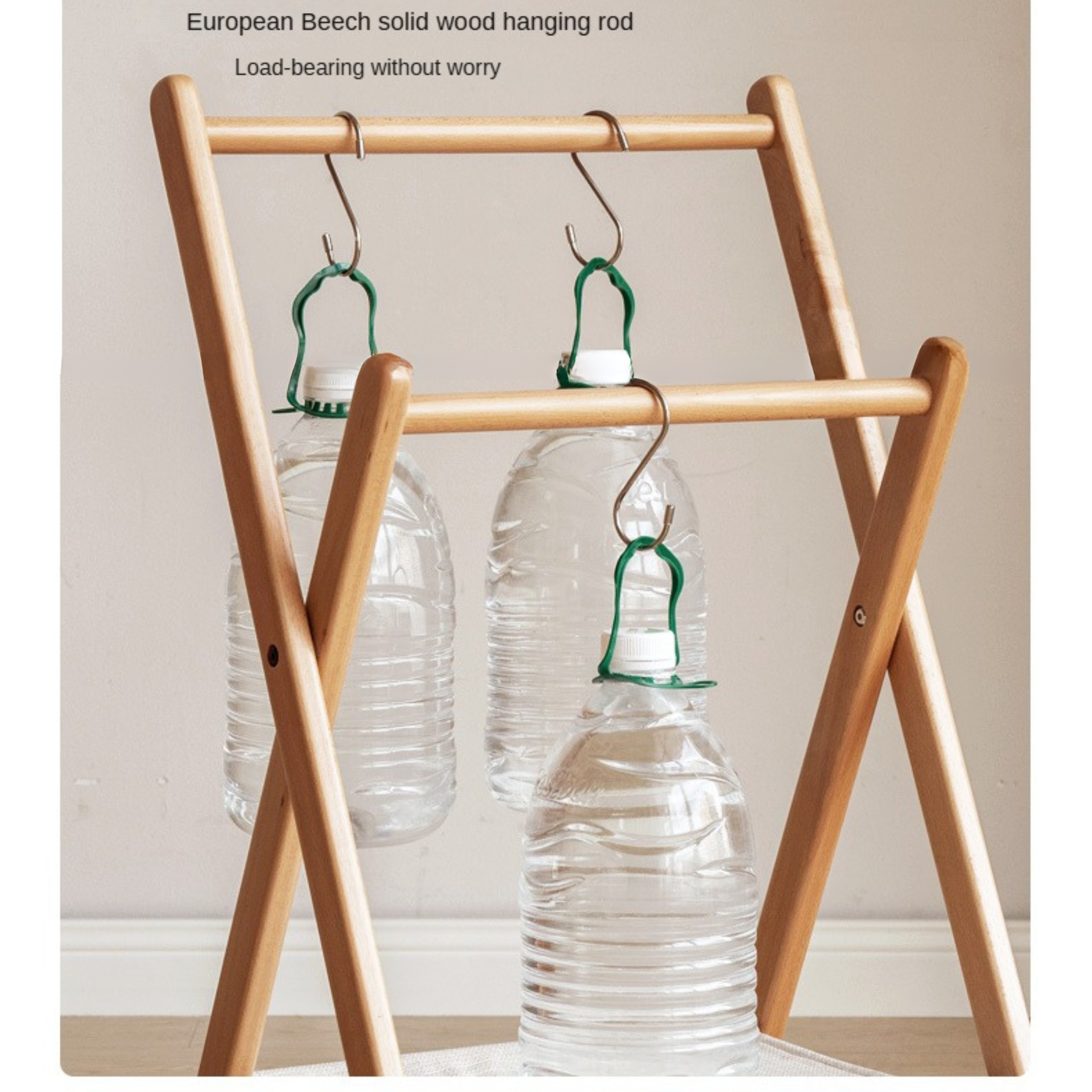 Beech solid wood clothes hanger