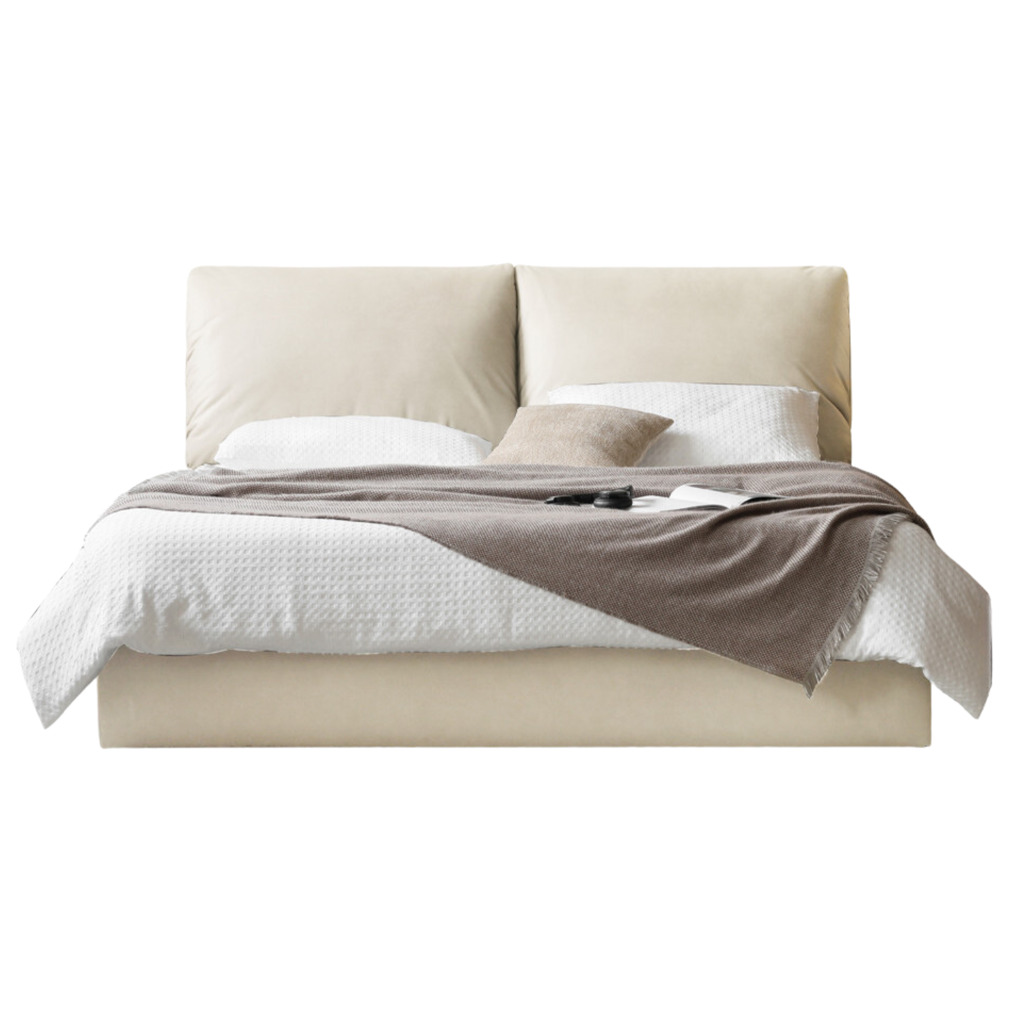 Technological fabric Bed,Genuine Leather Bed