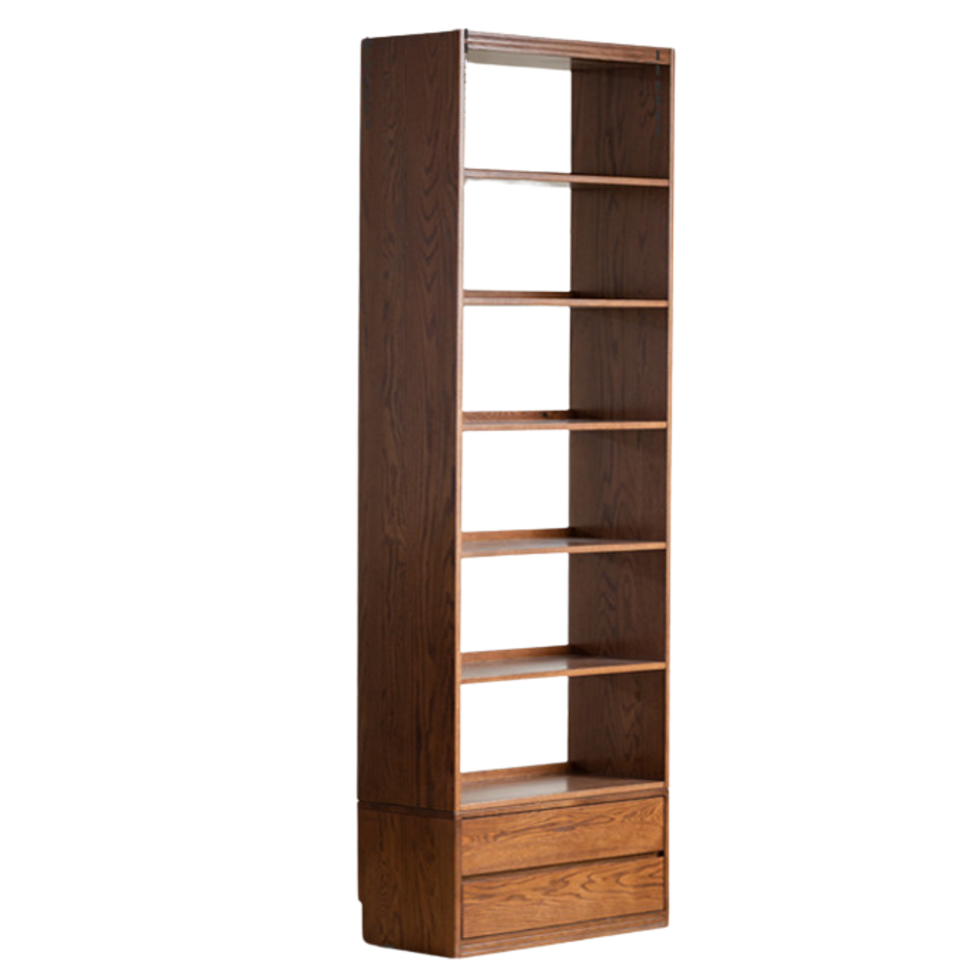 Oak Solid Wood Bookshelf Floor Rack Storage Full Wall Bookcase<