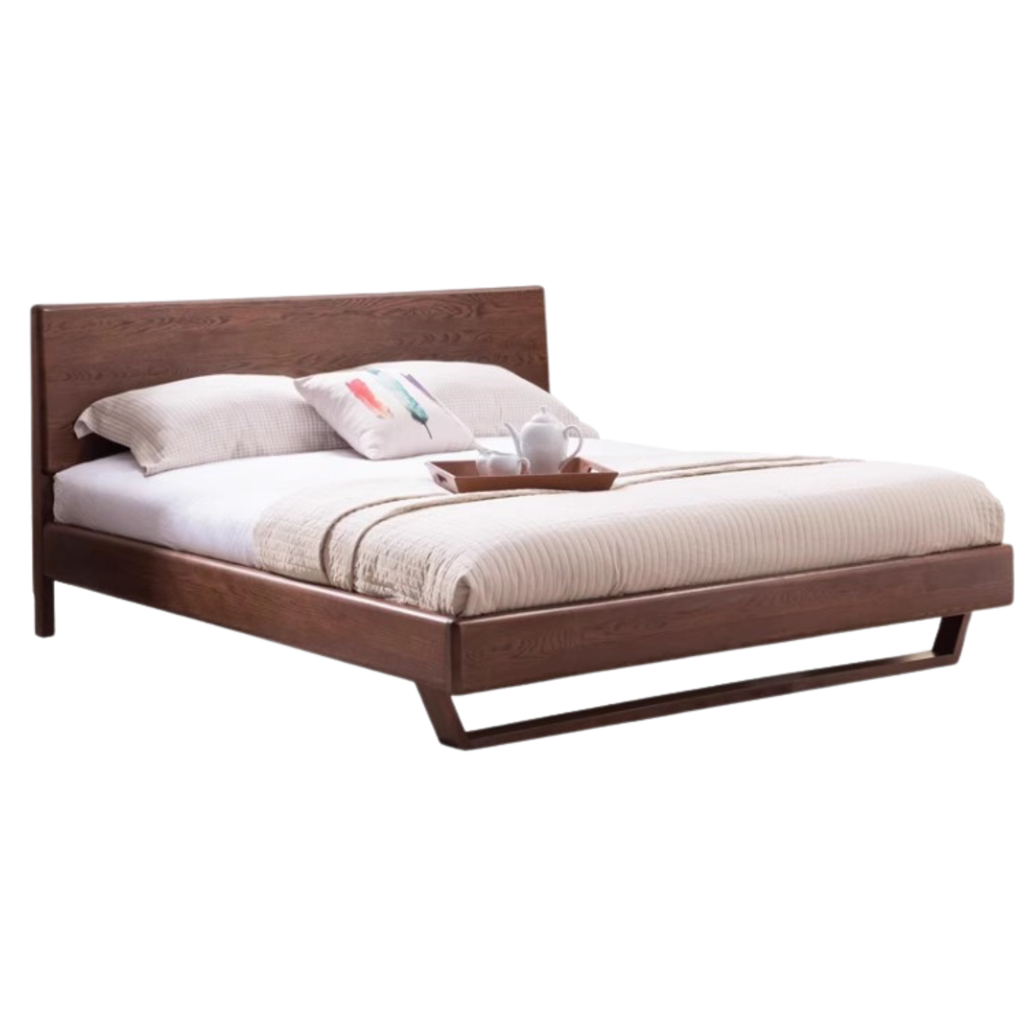 Oak Solid Wood Bed Nordic Bedroom