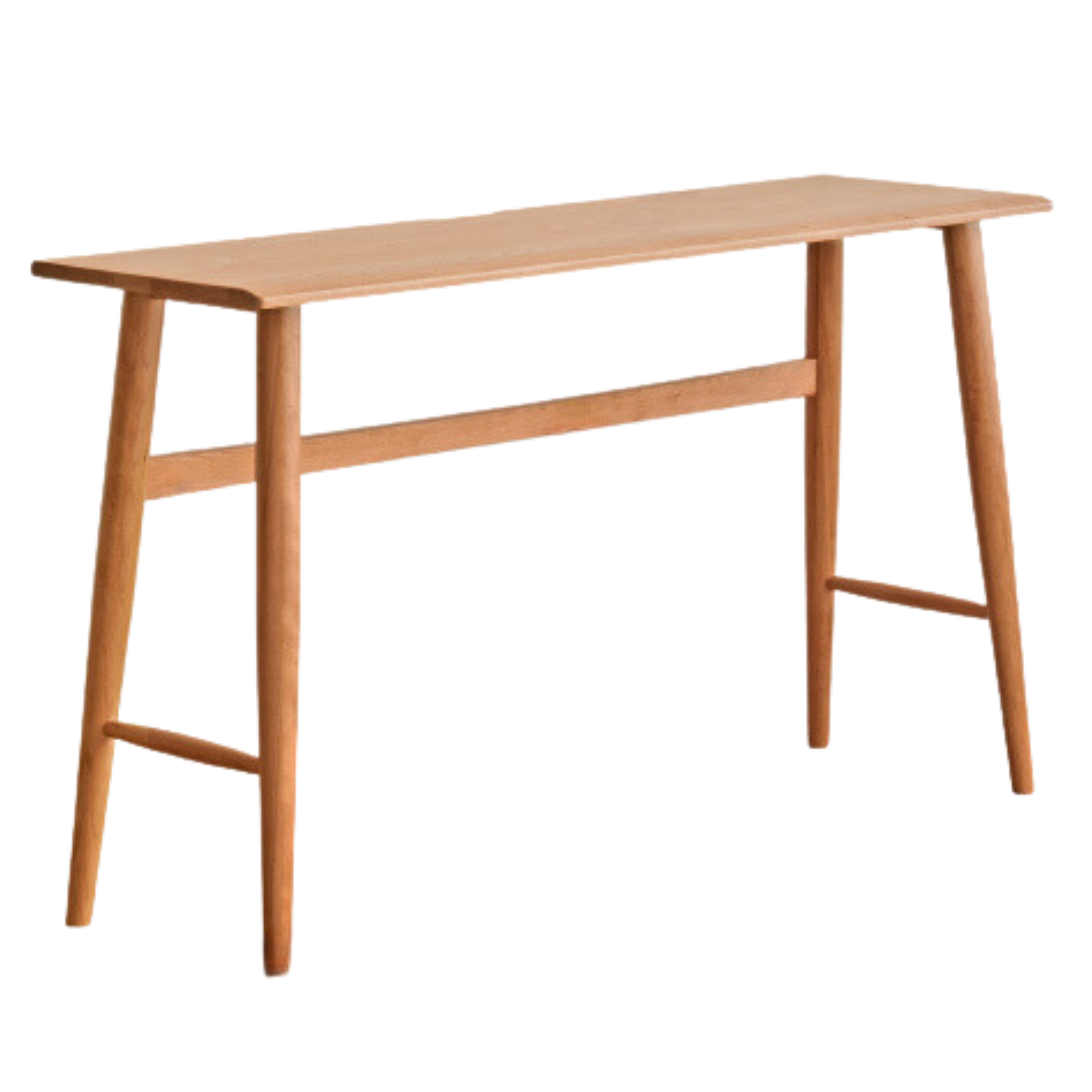 Cherry Wood Office Desk Narrow Vintage