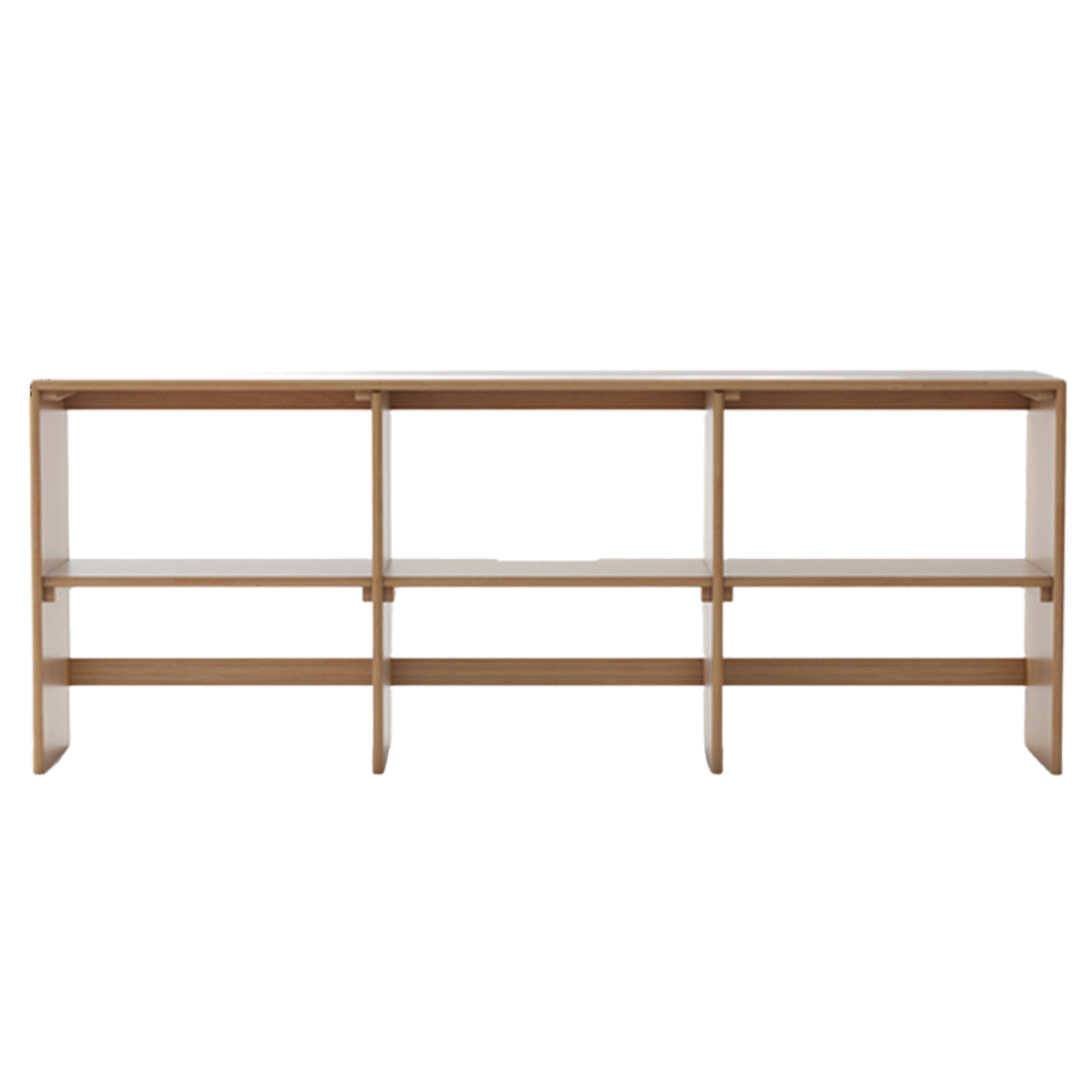 Oak, Solid Rubberwood TV Cabinet Minimalist Children's Toy Storage.