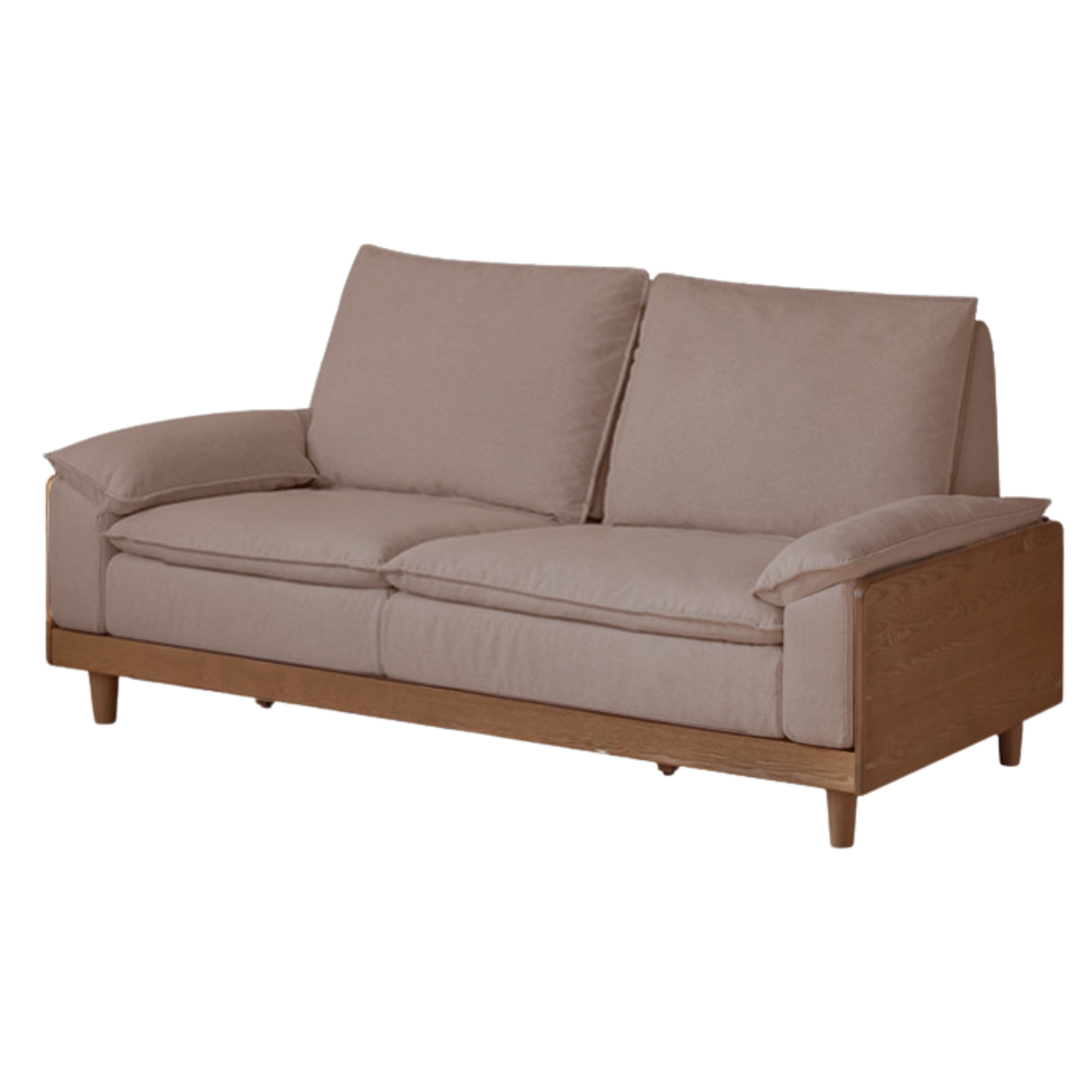 Ash Solid Wood Straight Sofa Modern