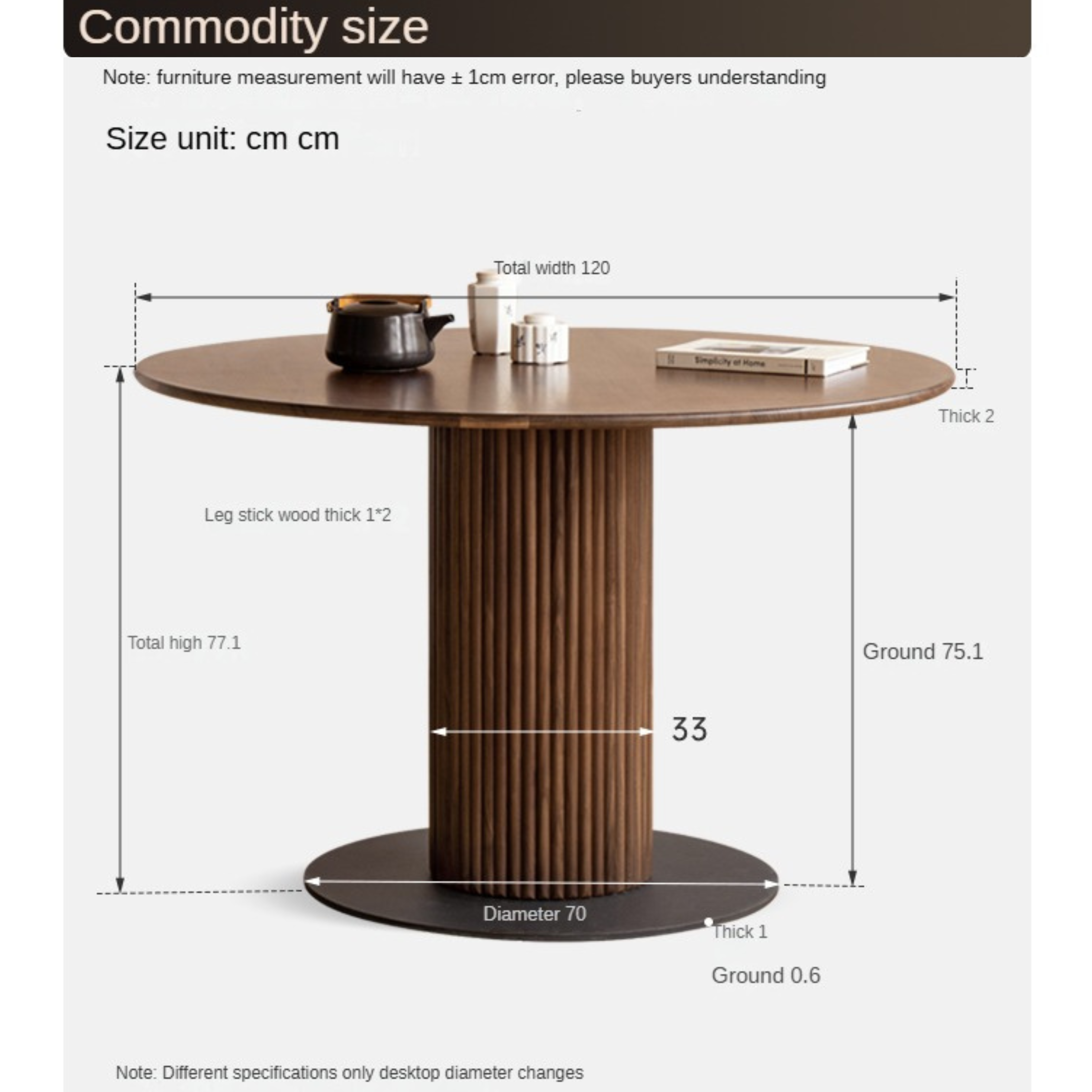 Black Walnut Solid Wood Dining Table