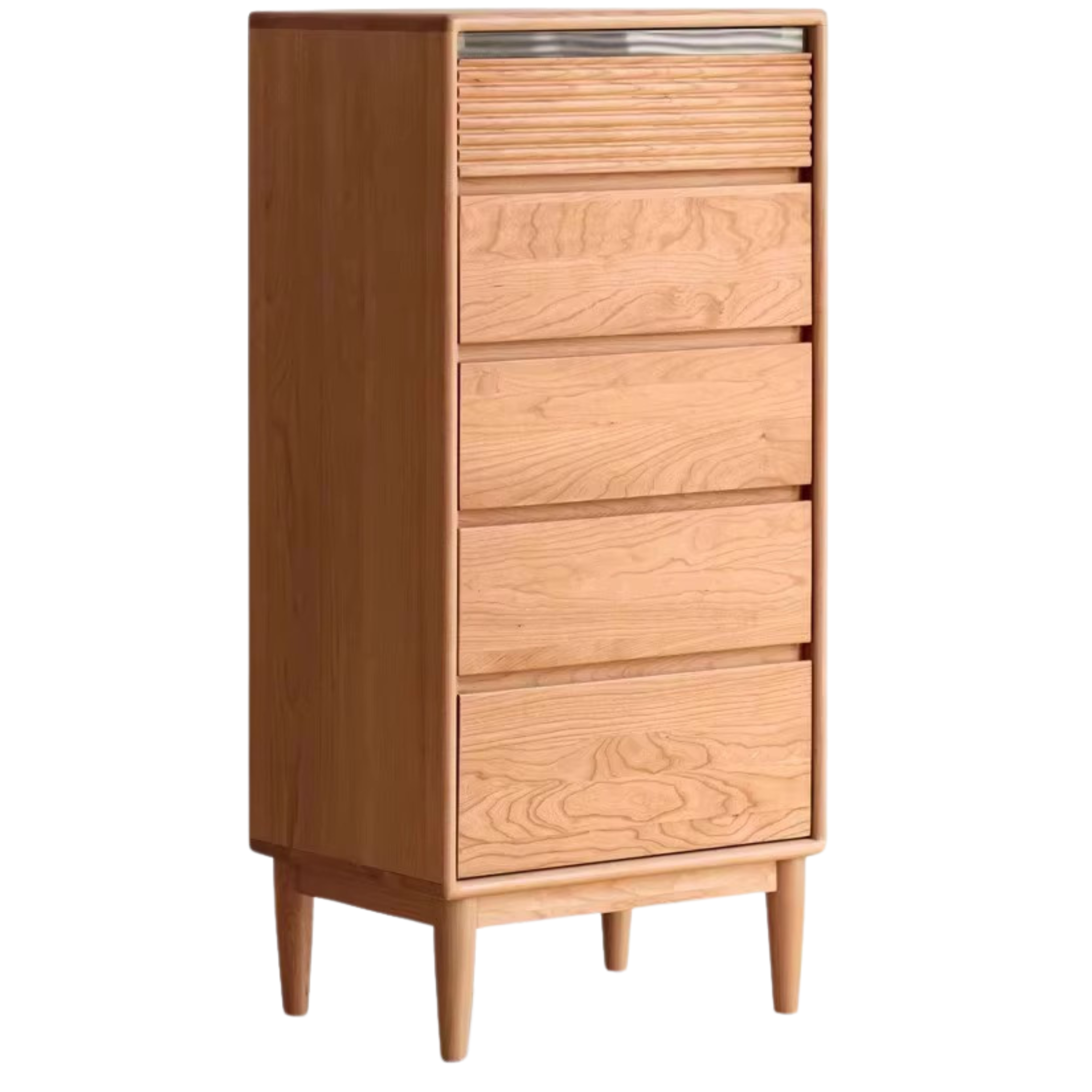 Cherry wood chest of drawers)