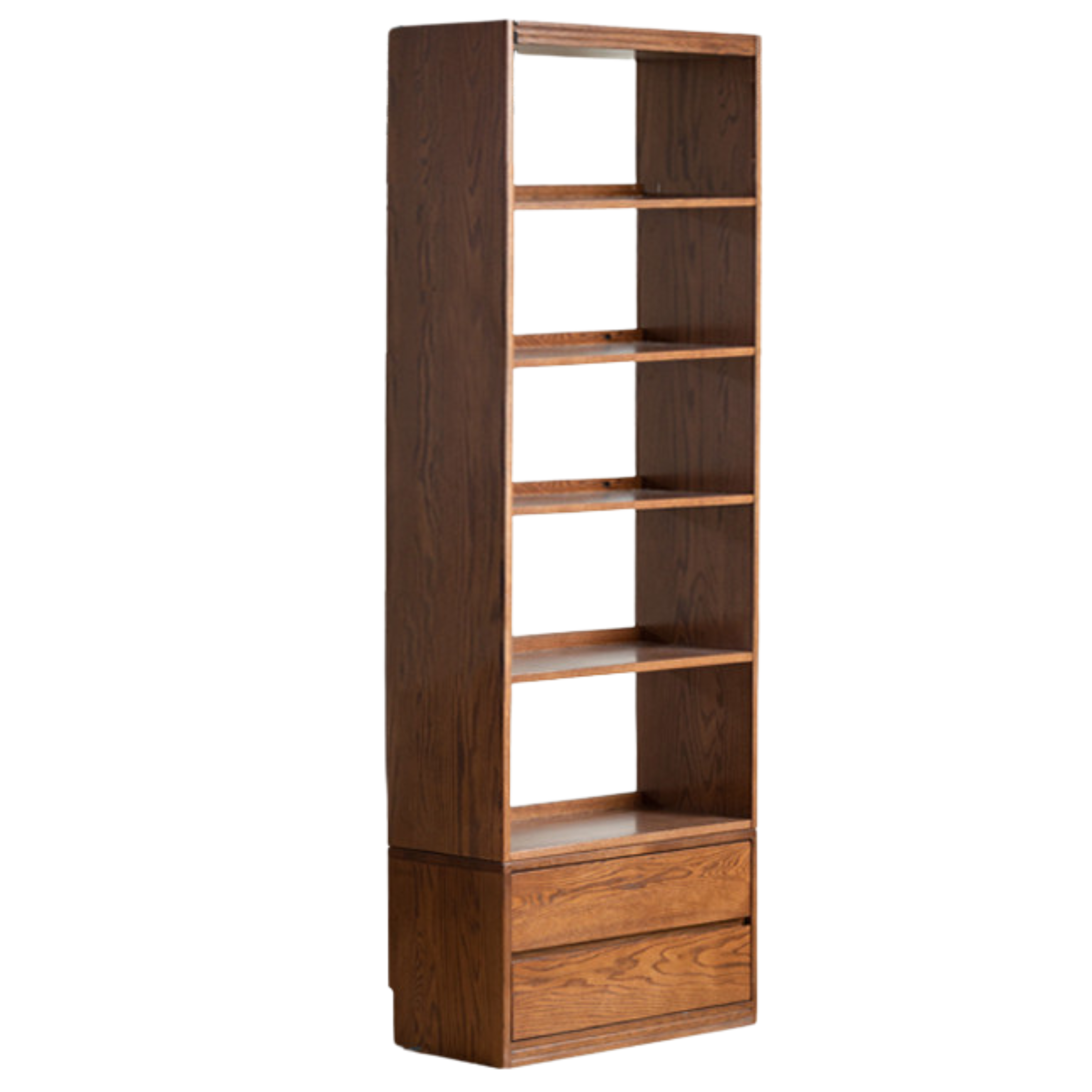 Oak Solid Wood Bookshelf Floor Rack Storage Full Wall Bookcase<