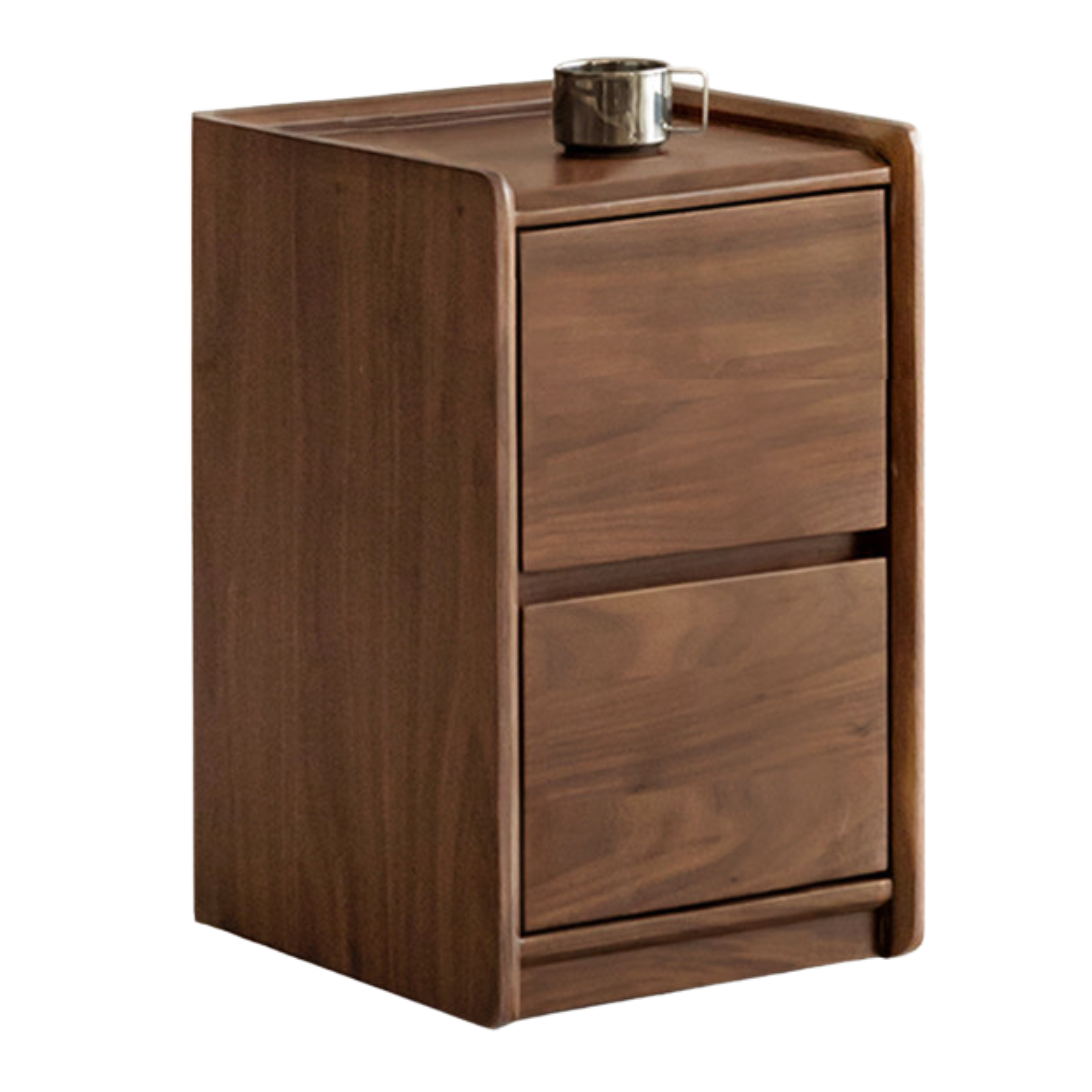Sandalwood, Black Walnut Solid Wood Nightstand.