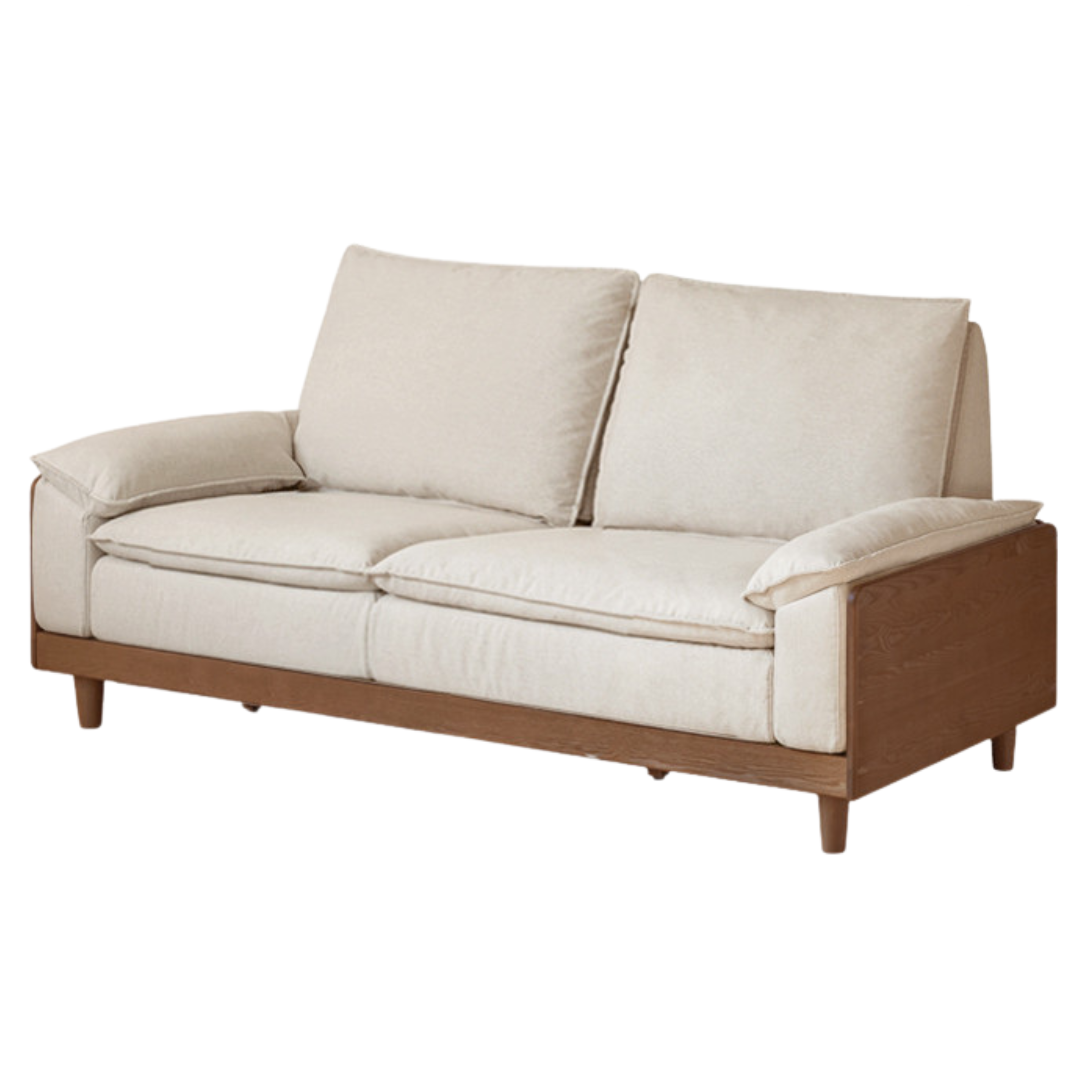 Ash Solid Wood Straight Sofa Modern