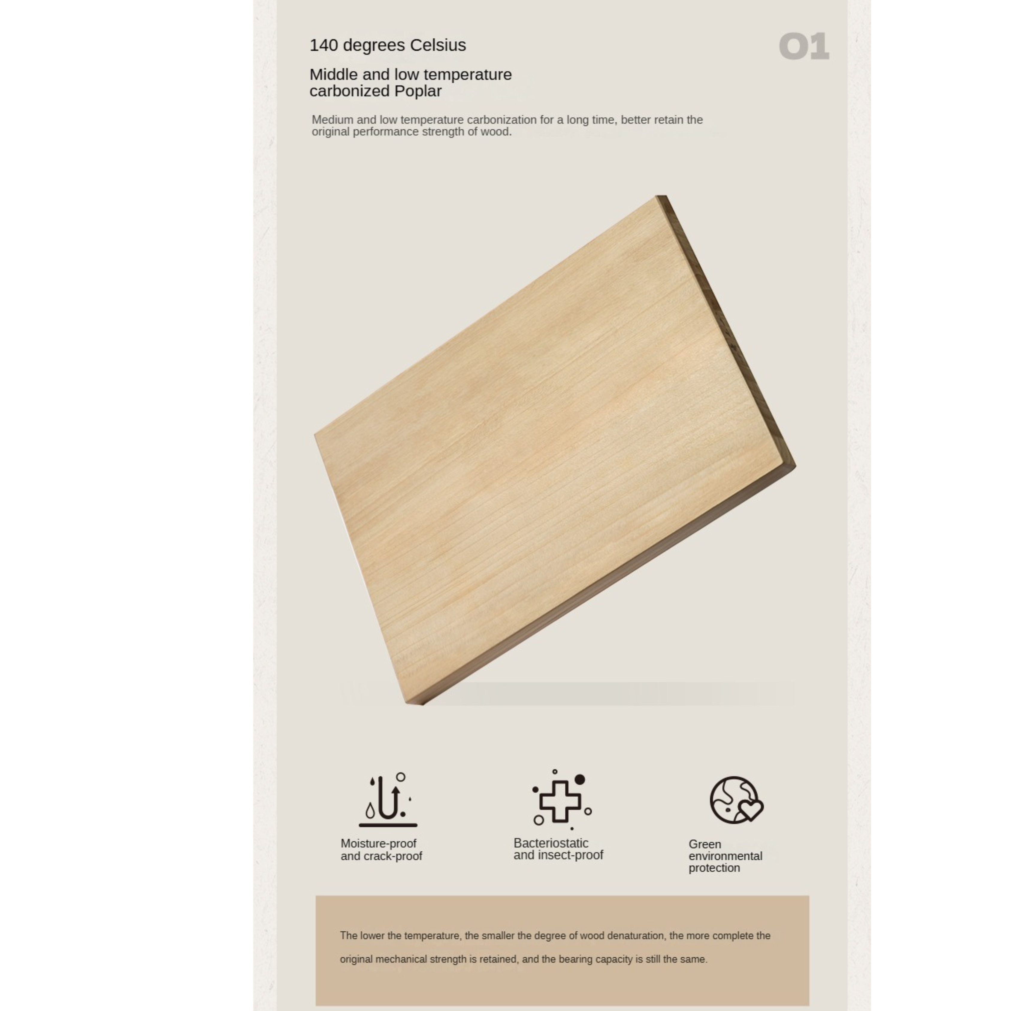 Poplar Solid Wood Large Bed