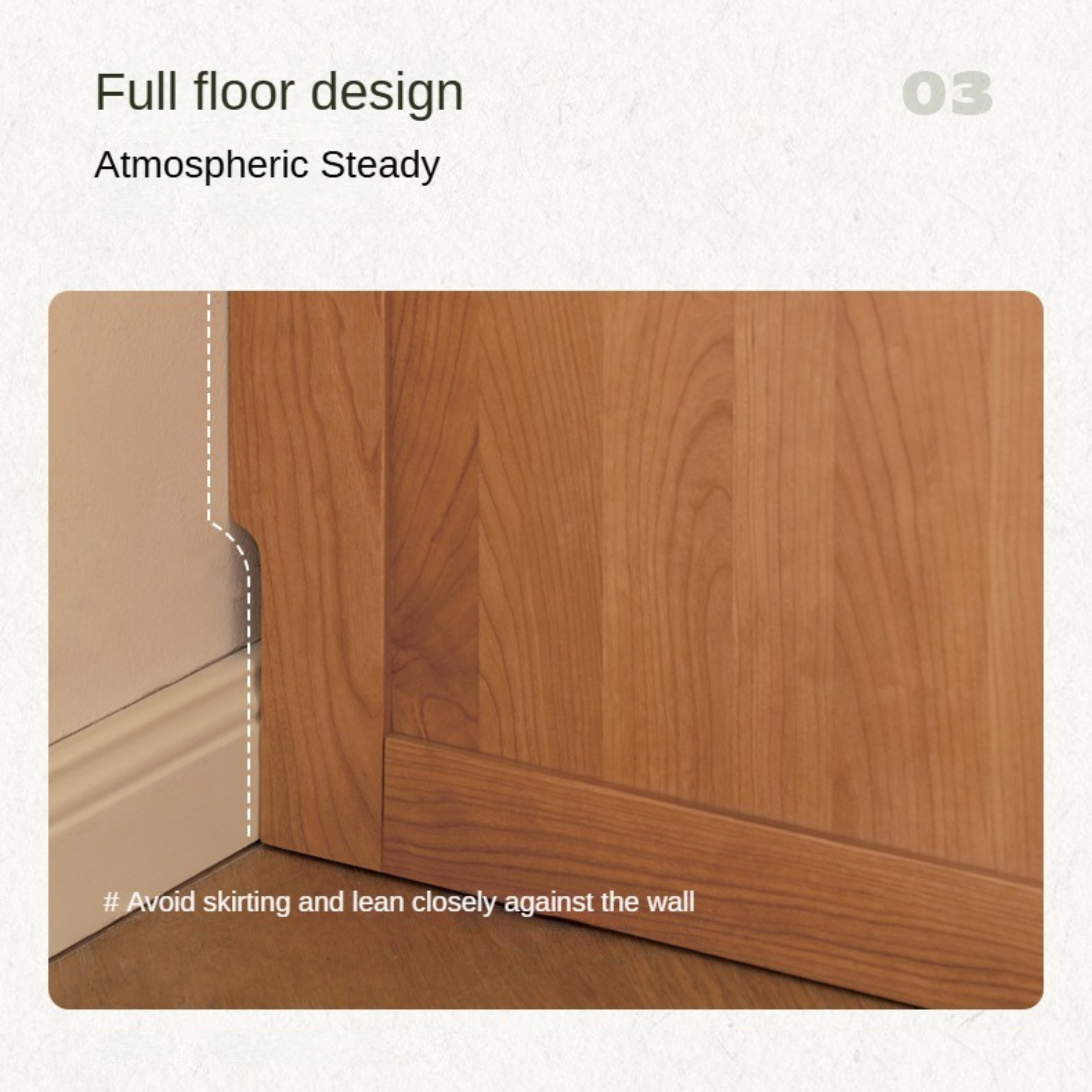 Cherry Solid Wood Retro Sliding Door Wardrobe